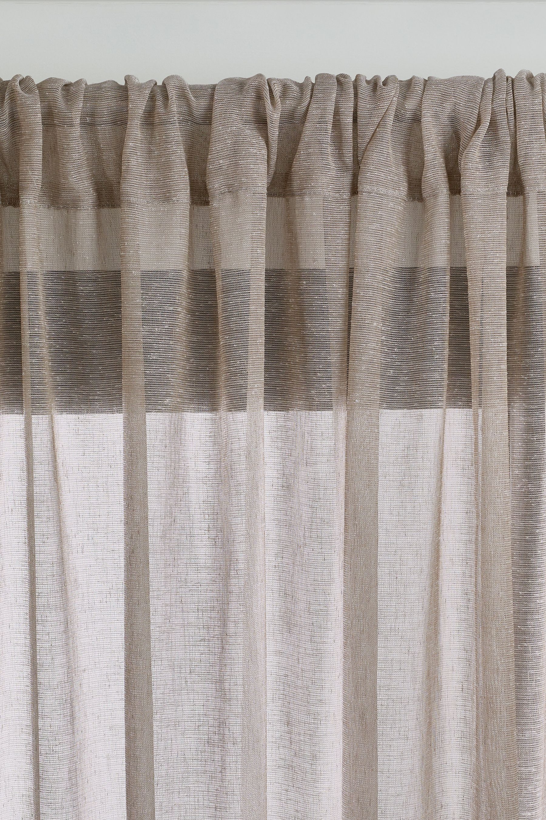 Next Gardine Transparente Voile-Schlaufenvorhänge Leinenoptik (1 St), Ösen, transparent