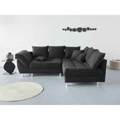 COLLECTION AB Ecksofa Joseli L-Form, inklusive Federkern, Recamiere links oder rechts montierbar