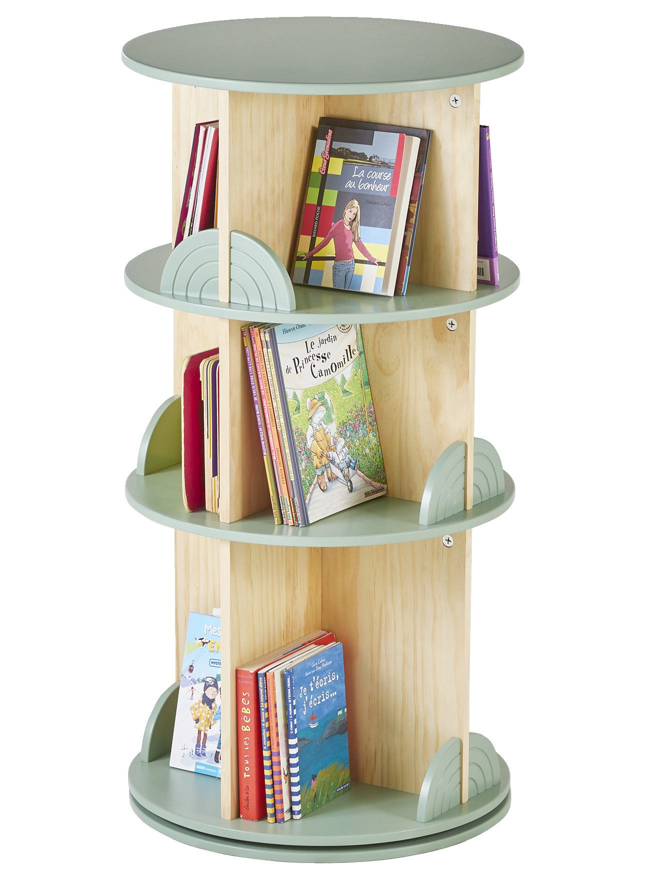 vertbaudet Bücherregal Drehbares Kinderzimmer Bücherregal REGENBOGEN günstig online kaufen