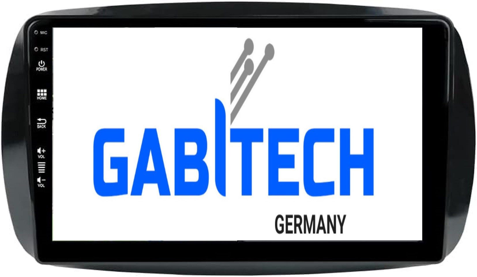 GABITECH 9 zoll Android Autoradio Carplay für Mercedes Smart Fortwo 2014-2019 Einbau-Navigationsgerät (Kabellos Apple Carplay und Android Auto, Sprachsteuerung 4GB RAM)