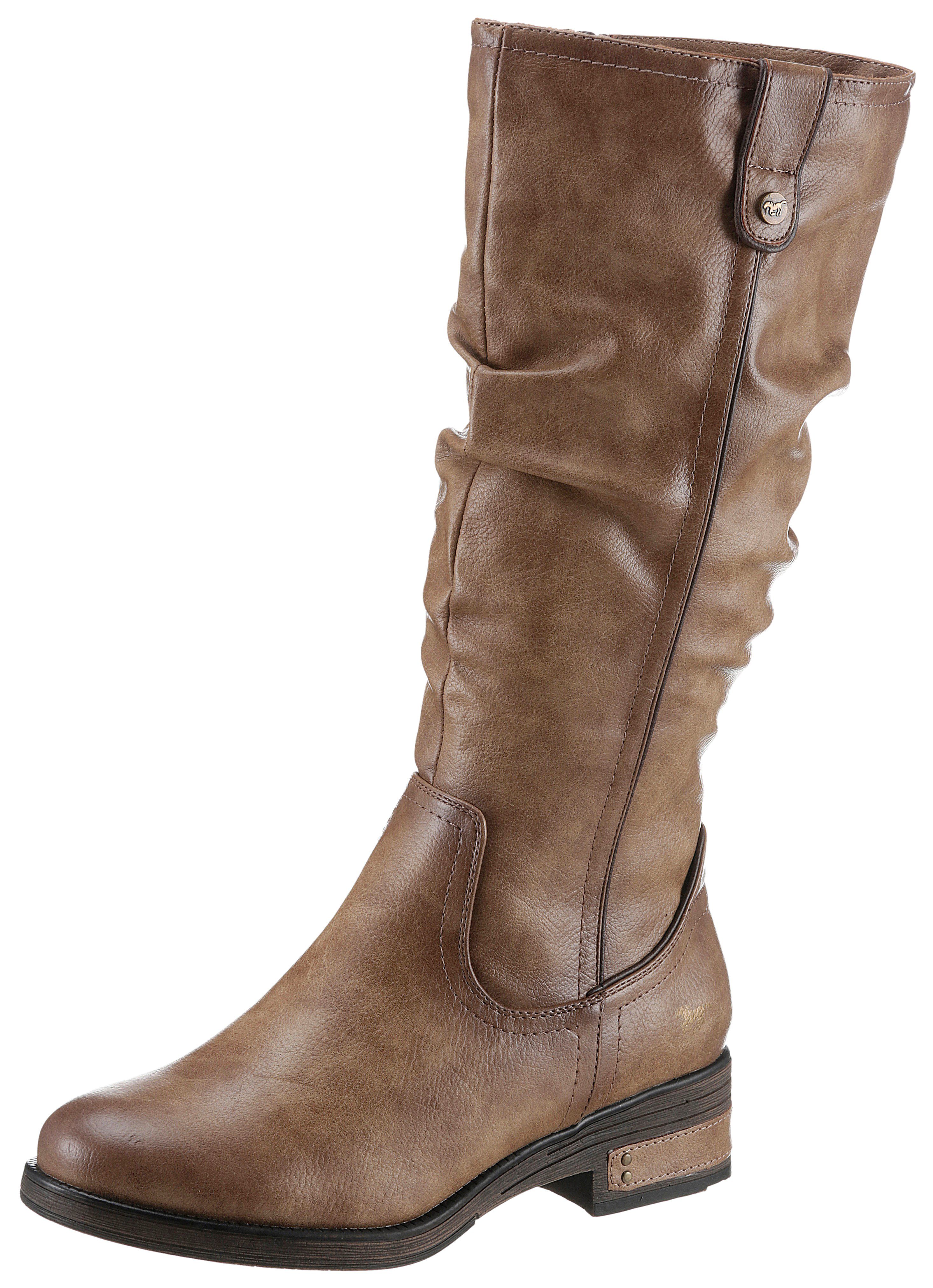 Mustang Shoes Winterstiefel, Langschaftstiefel, Blockabsatz, mit günstig online kaufen
