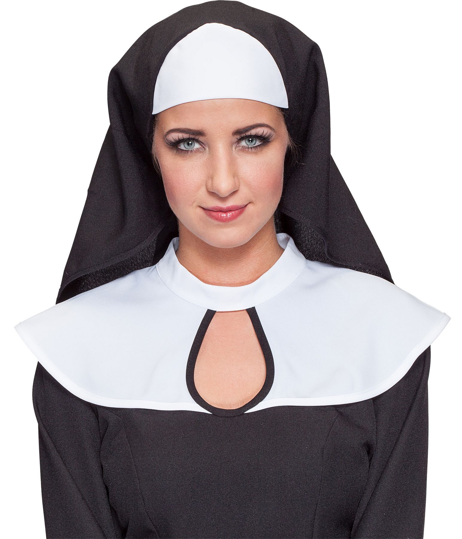 Orlob Nonnen-Kostüm Nonnenhaube Nonne Kopfbedeckung Kirche Kloster Karneval Fasching Party