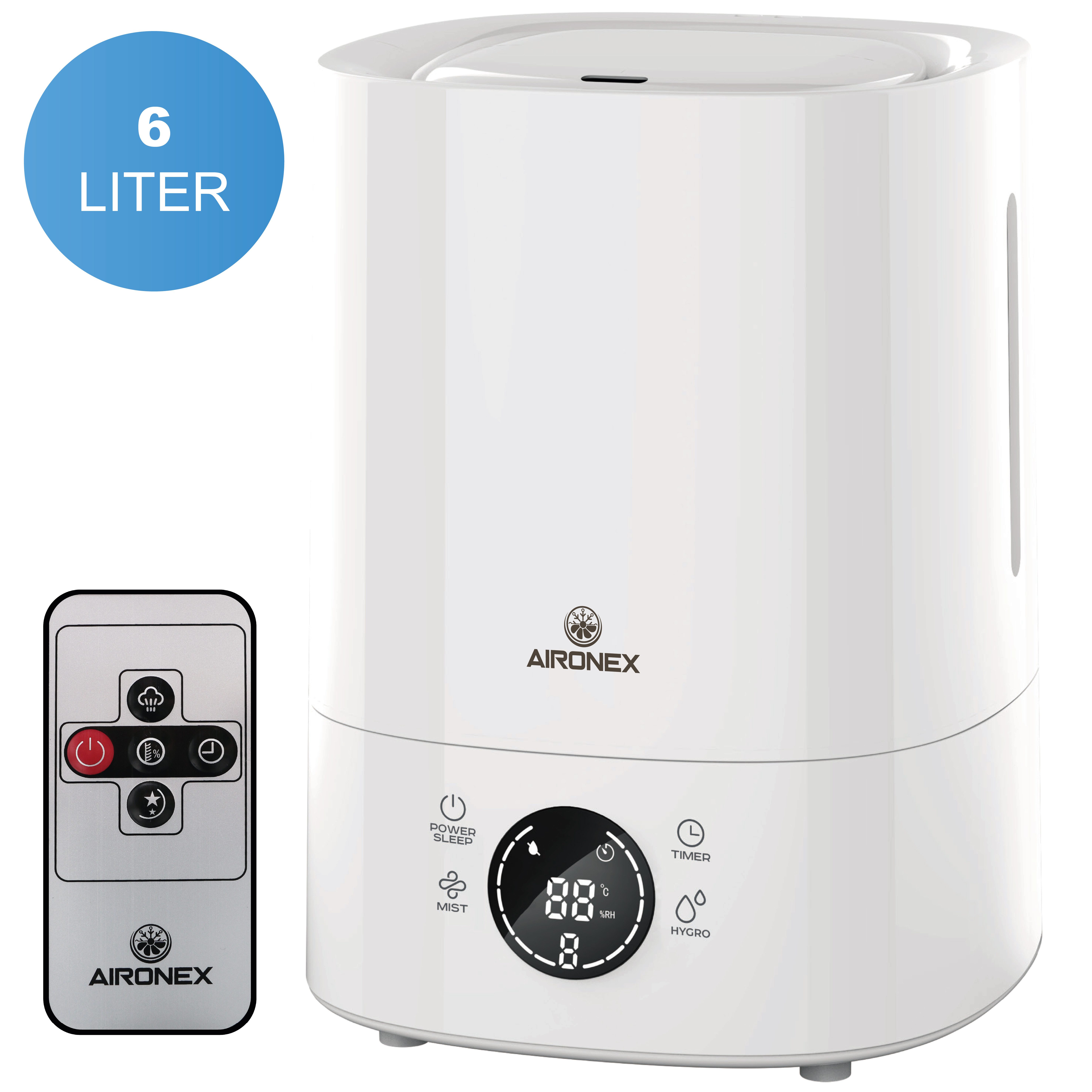 Aironex Luftbefeuchter 6 Liter – Top-Fill – Aroma – Luftbefeuchter, 6 l Was günstig online kaufen