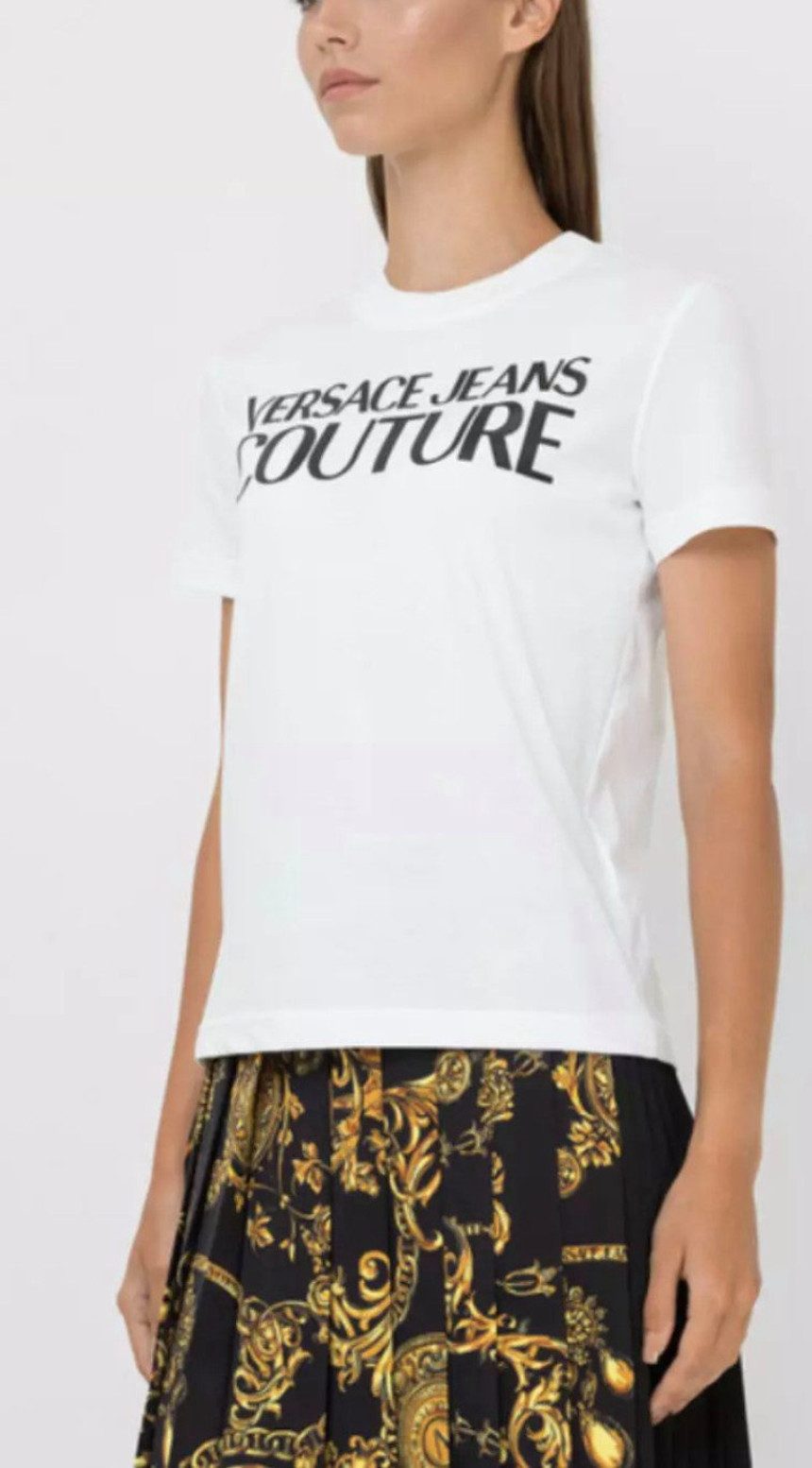 Versace Jeans Couture T-Shirt T-Shirt Logo Top Baumwolle Bluse Retro Shirt CREW NECK ein ikonisches Kleidungsstück,Schlicht und modisch