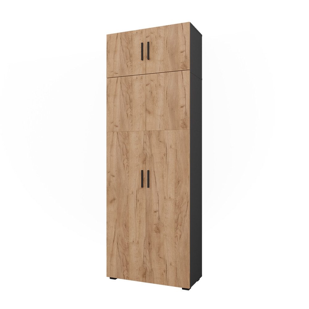 Vicco Aktenschrank Ingo, Anthrazit/Goldkraft Eiche, 80 günstig online kaufen