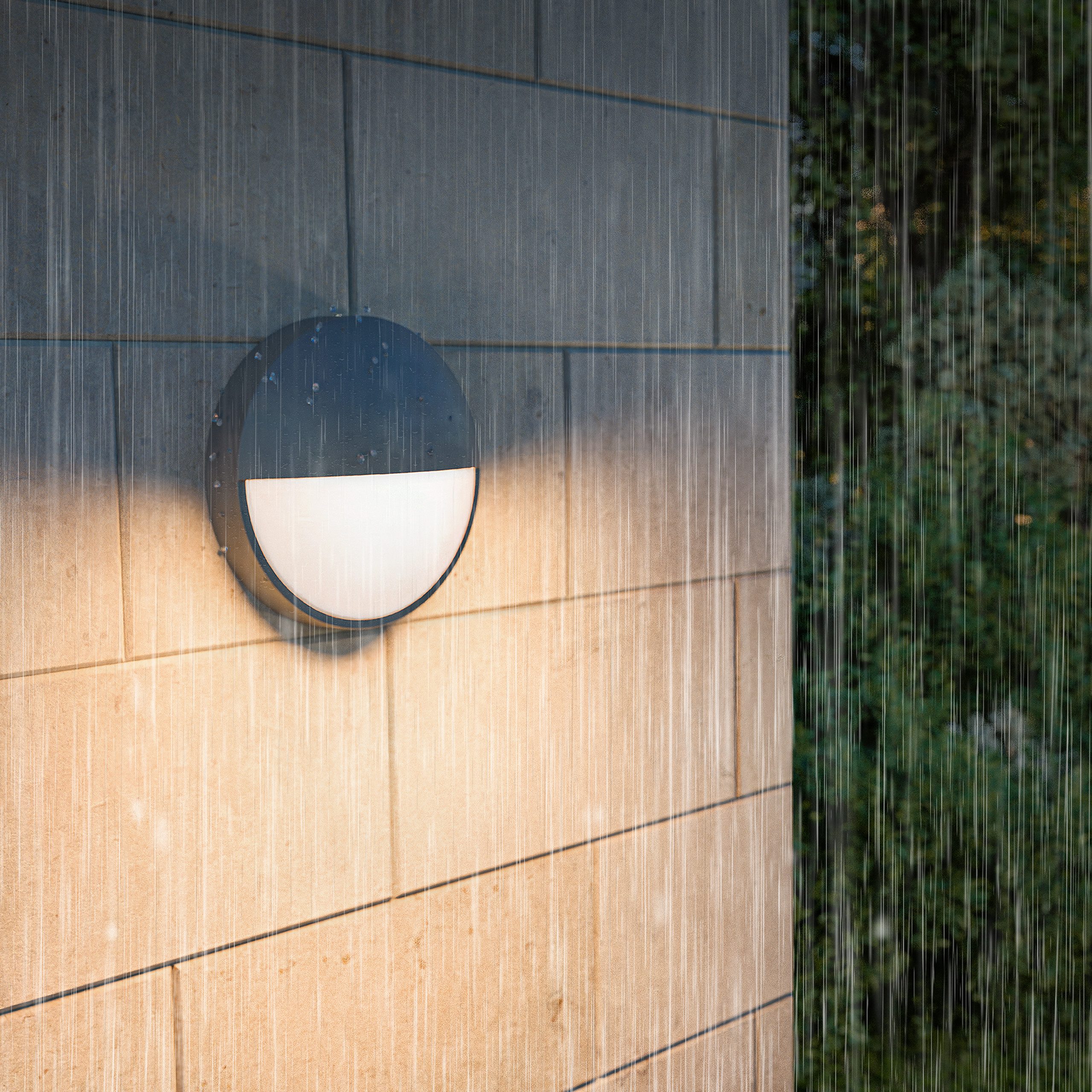 Philips LED Außen-Wandleuchte Outdoor Ultra-Efficient Capricorn, LED fest integriert, Warmweiß, 2700 Kelvin, 800 Lumen, IP44, anthrazit