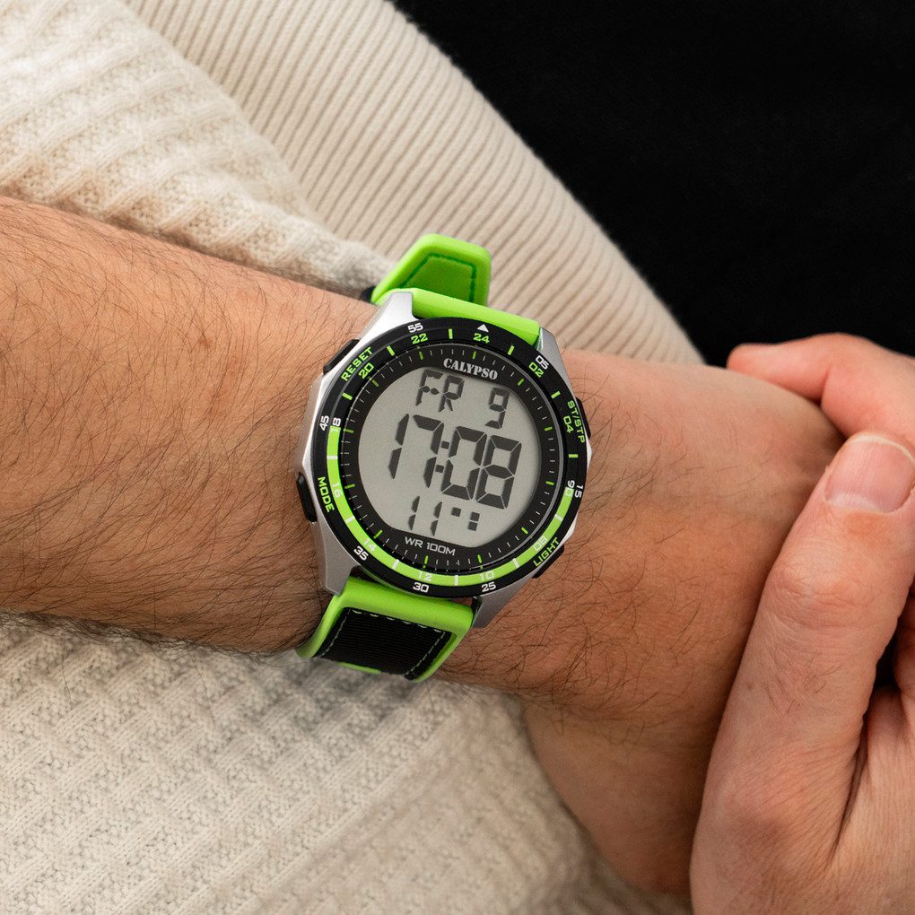 CALYPSO WATCHES Chronograph Urban Digital K5887_2, Quarzuhr, Armbanduhr, Herrenuhr, digital, Tag, Wochentag, Monat, Jahr