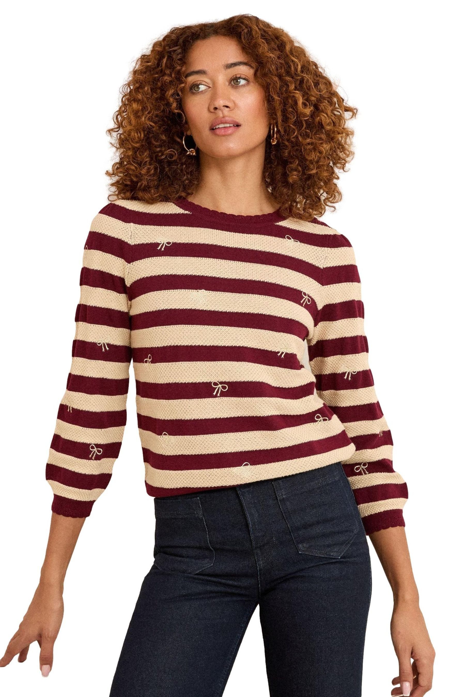 Strickpullover Love & Roses Verzierter Feinstrickpullover Petite
