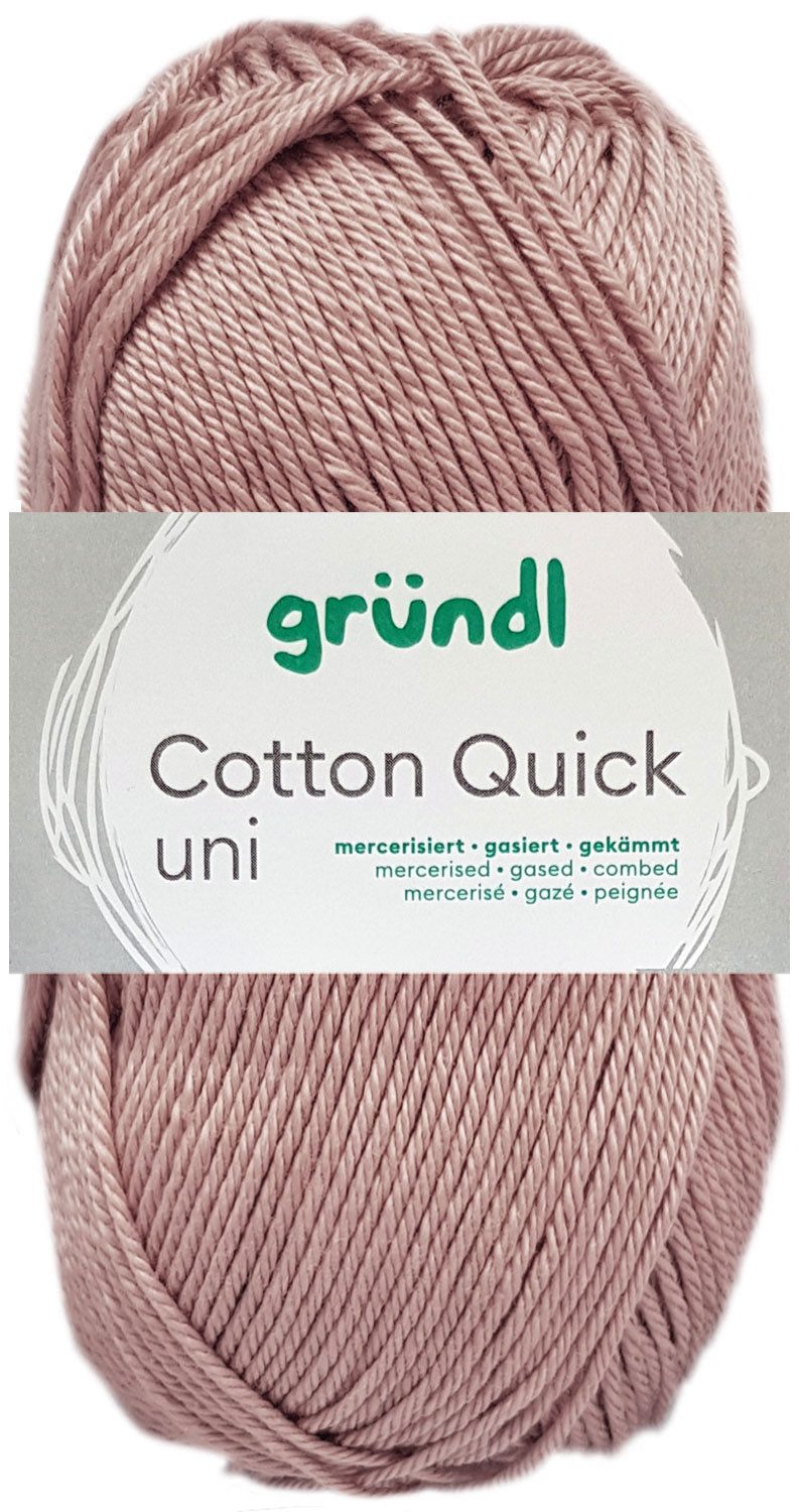 Häkelwolle 50 Gramm Gründl Wolle Cotton Quick Uni Farbauswahl