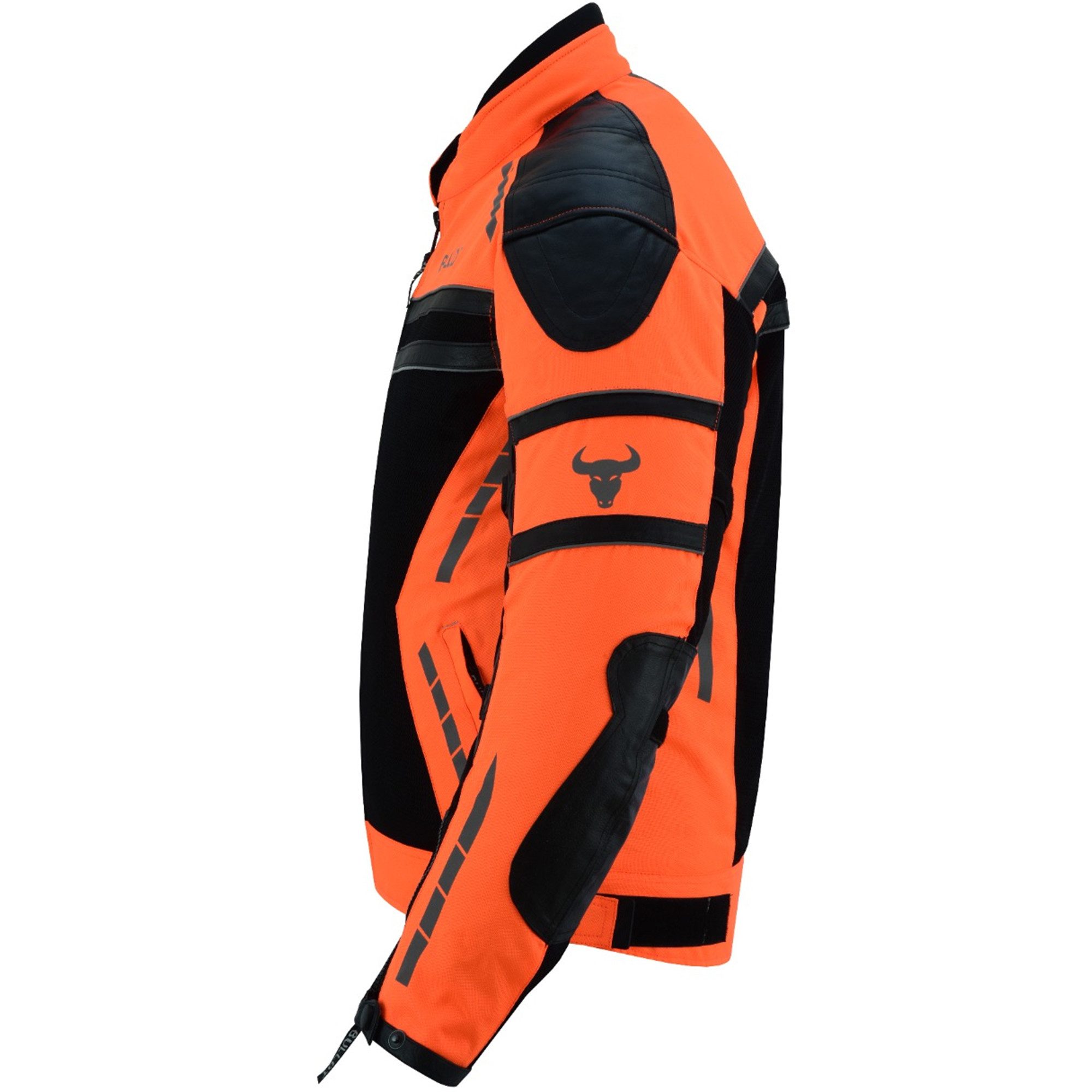 BULLDT Motorradjacke BLD323J (mit abnehmbare 4 Stück Protektoren) Sommer Jacke mit Mesh-Netz 360° Reflektoren & Zipper-Taschen