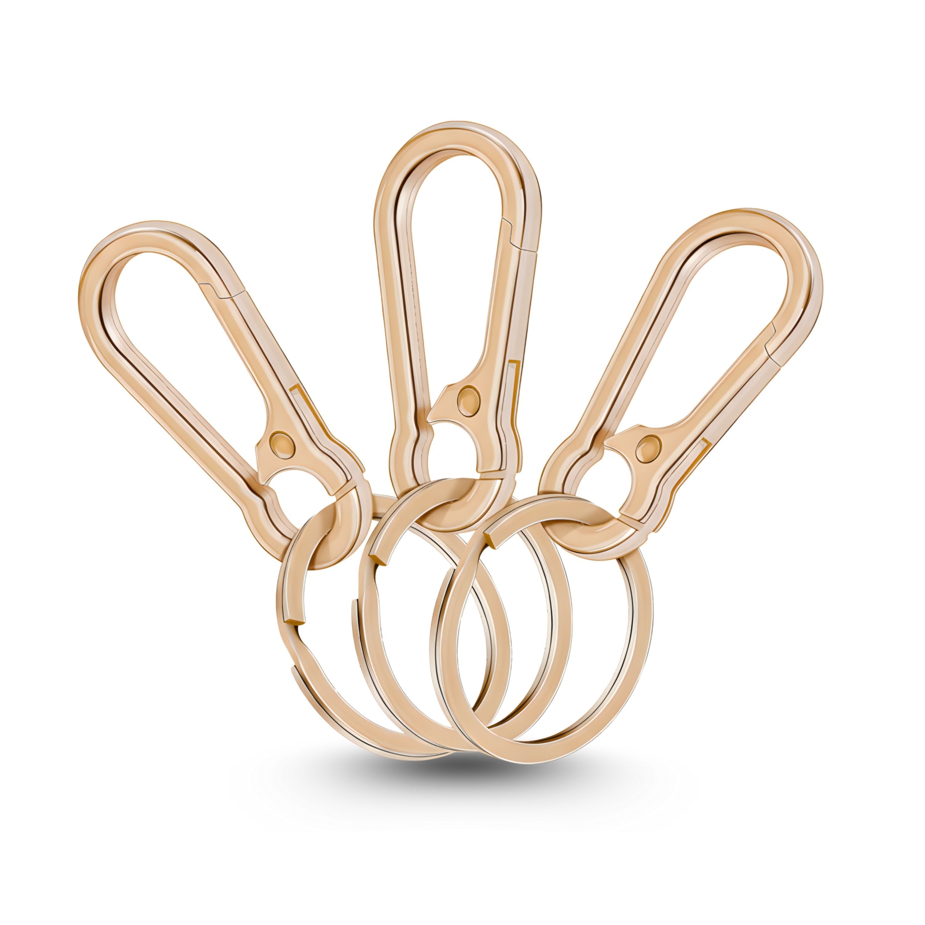 WEBBOMB Karabiner Schlüsselkarabiner robust 10 Schlüsselringe keychain Schlüsselanhänger