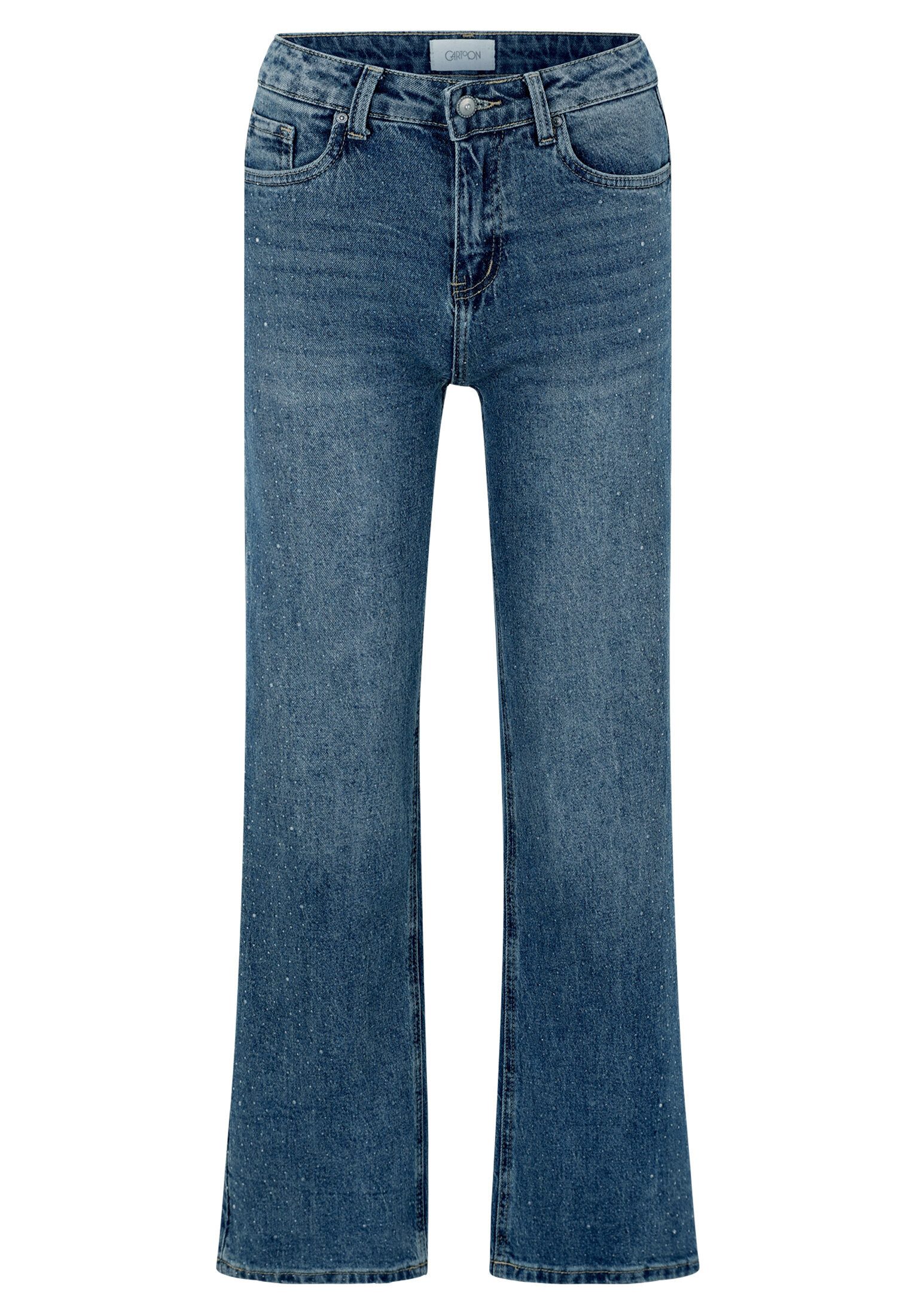 Cartoon Stretch-Jeans Damen mit Strass