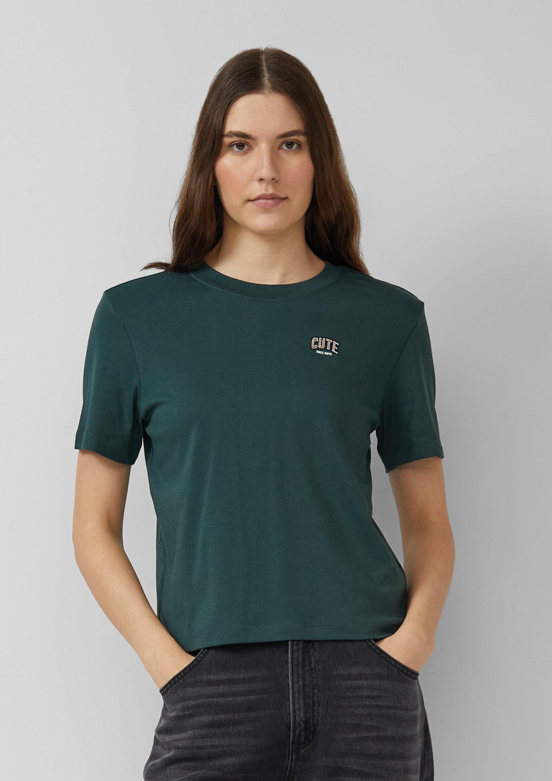 s.Oliver Kurzarmshirt T-Shirt T-Shirt aus Interlockjersey mit kleinem Patch günstig online kaufen