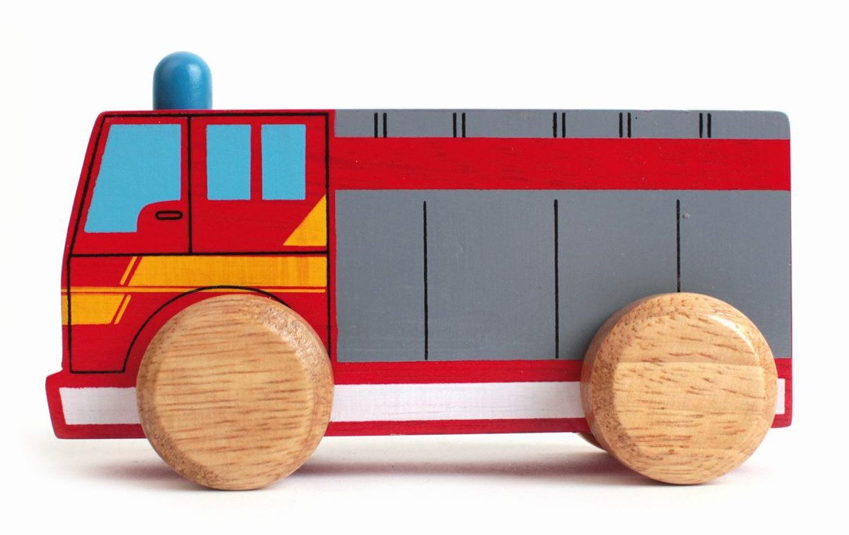 El Puente Nachziehspielzeug Spielauto "Feuerwehr", Handmade, Handmade
