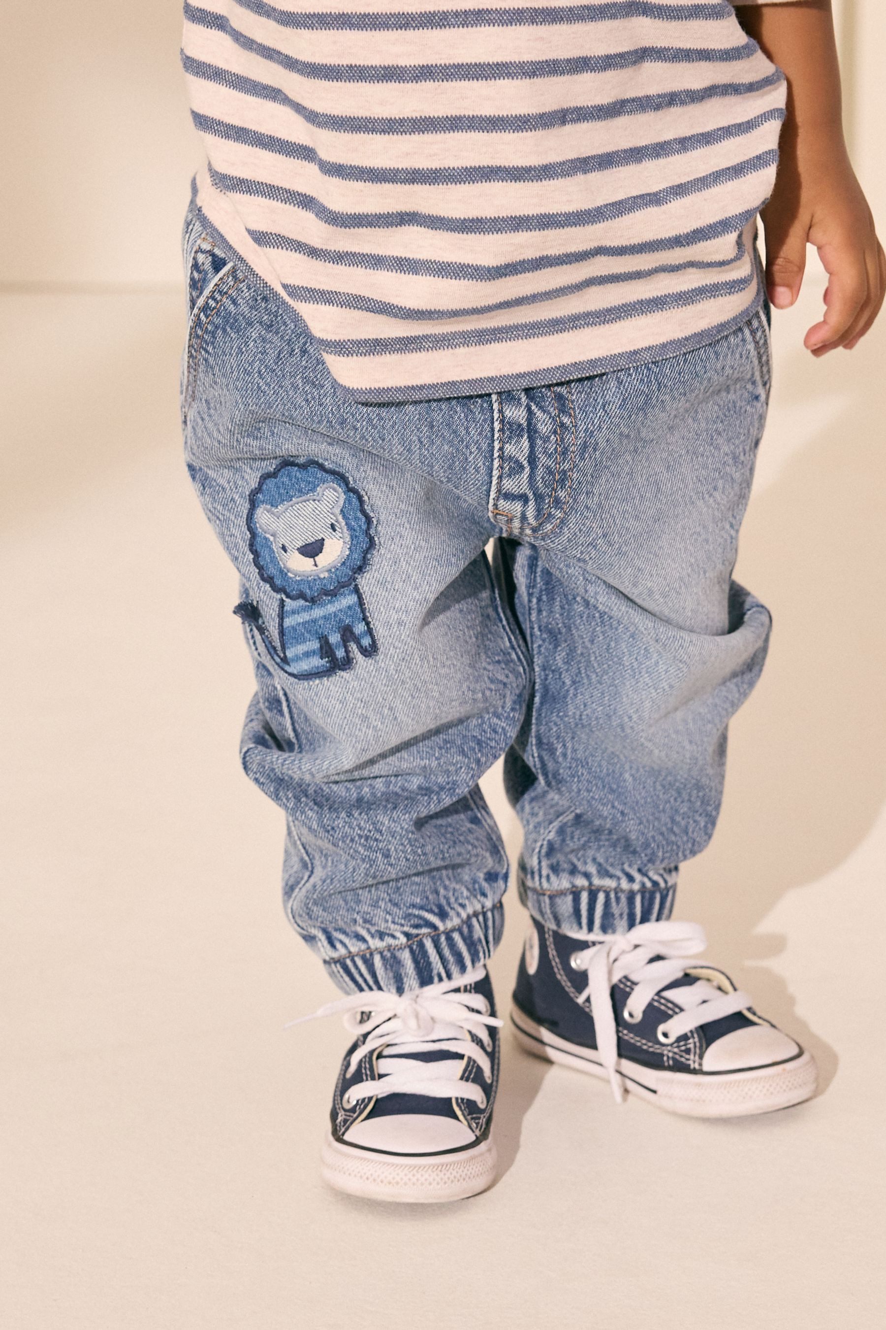 Next Pull-on Jeans Pull-on jeans with cuffs made of 100% cotton (1-piece)