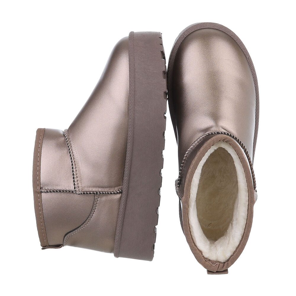 Ital-Design Kinder Snowboots Freizeit Stiefelette (87124578) Flach Stiefeletten in Bronze