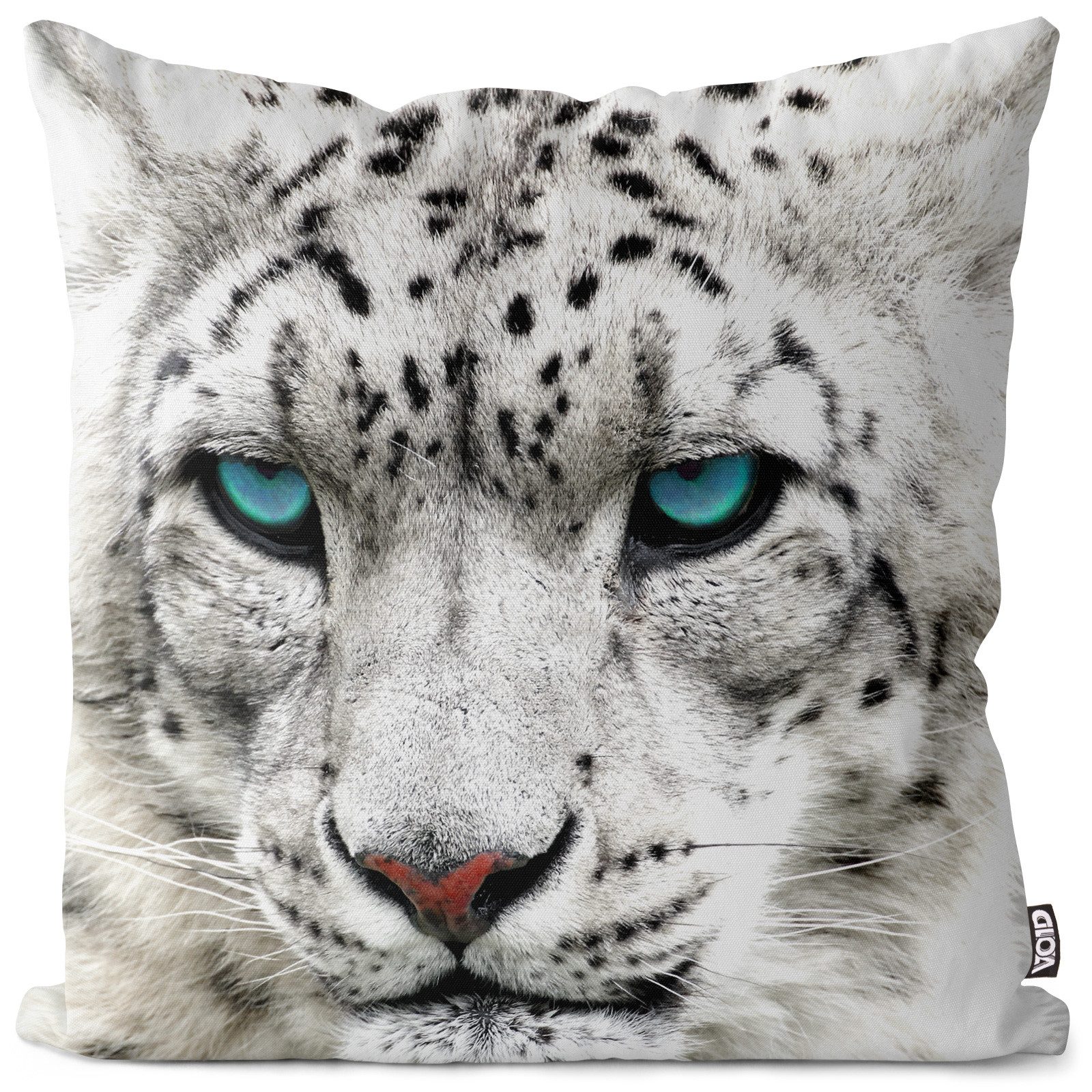 VOID Kissenbezug, Schneeleopard Outdoor Indoor Katze Leo Leopard Raubkatze