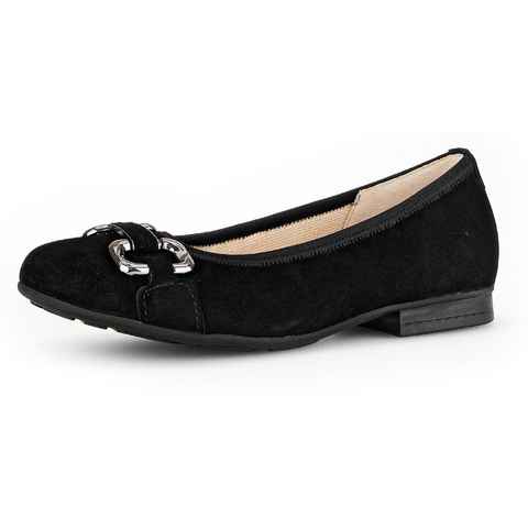 Gabor FLORENZ Ballerina Kitten Heel, Flats mit Schmuckelement, Weite G