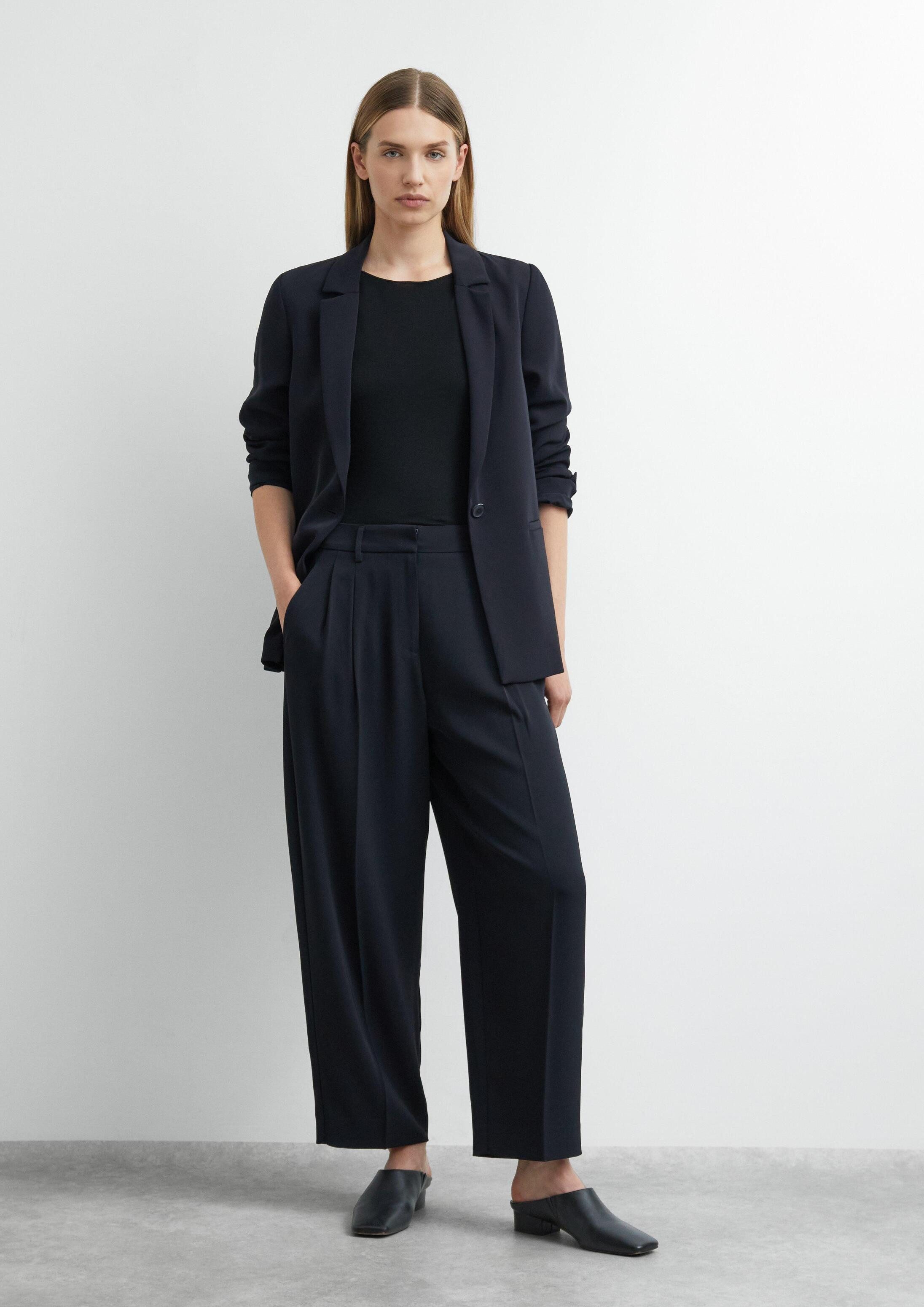 comma 7/8-Hose Hose Bundfaltenhose in Ankle-Länge