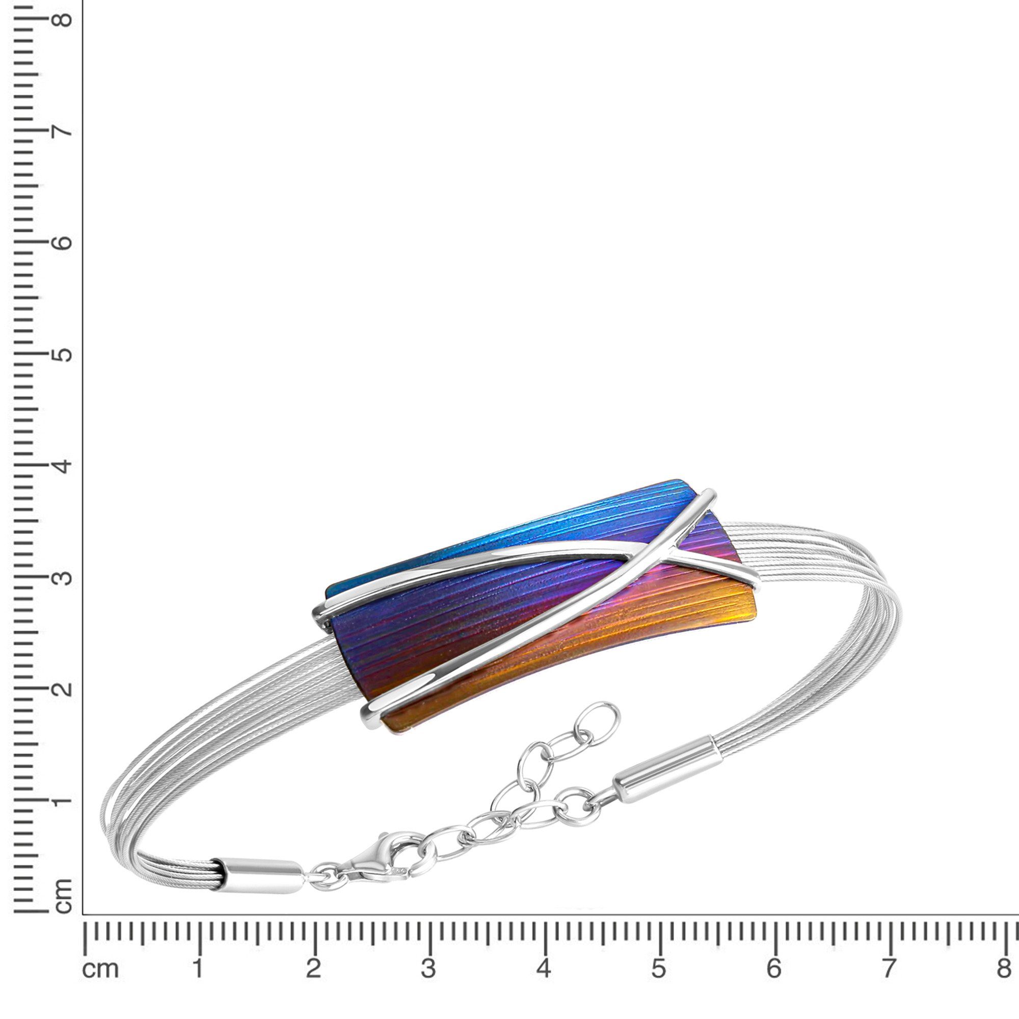 Zeeme Armband Edelstahl, Armband mit modernem buntem Design