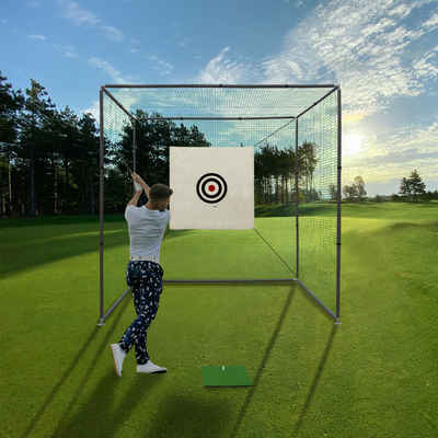 Thanaddo Golfnetz Golfkäfignetz 3m Freistehend Übungskäfignetz Schwung Training