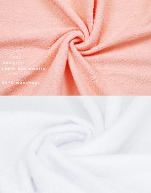 Betz Handtuch Set 12-TLG. Handtuch-Set Palermo Farbe apricot und weiß, 100% Baumwolle (12-St)