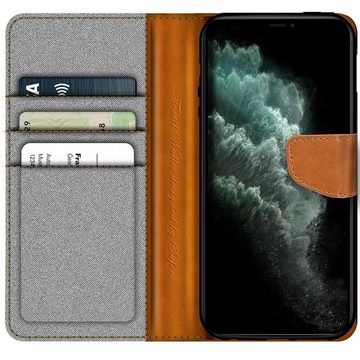 CoolGadget Handyhülle Denim Schutzhülle Flip Case für Apple iPhone 11 Pro Max 6,5 Zoll, Book Cover Handy Tasche Hülle für iPhone 11 Pro Max Klapphülle