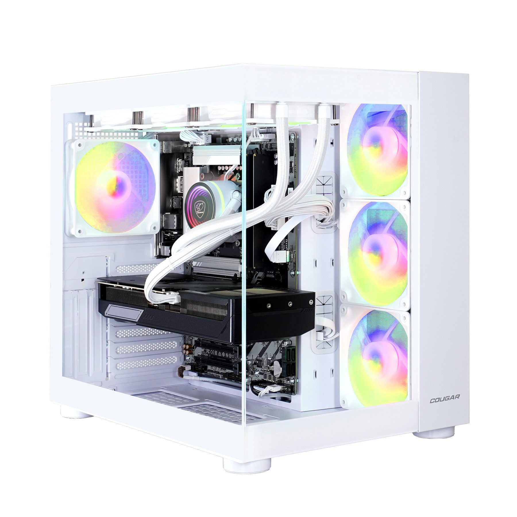 Cougar FV150 WT 7959 AMD Ryzen 5 9600X 32GB DDR5 1TB SSD RX 9070 Gaming-PC (AMD Ryzen 5 9600X, RX 9070, 32 GB RAM, 1000 GB SSD, Wasserkühlung, Windows 11, DDR5 RAM, Wasserkühlung)