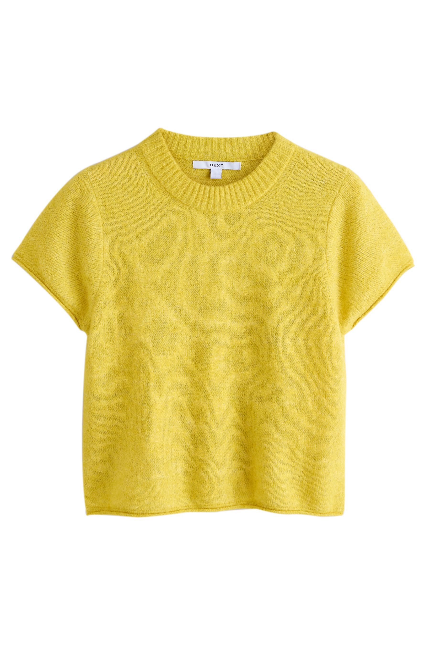 Next Strickpullover Transparentes, gestricktes Kurzarm-T-Shirt (1-tlg)