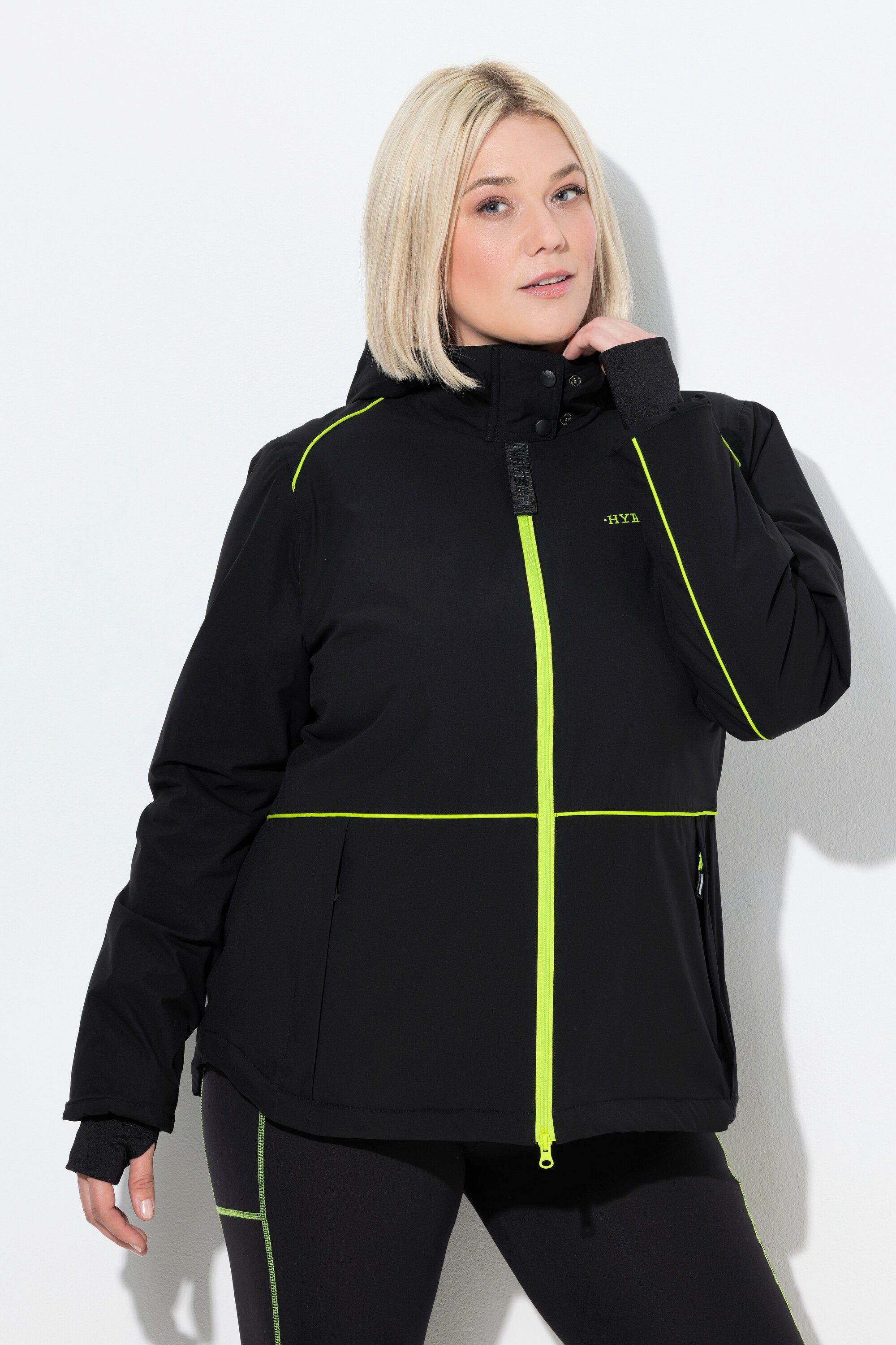 Ulla Popken Funktionsjacke HYPRAR Funktionsjacke wasserdicht 2-Wege-Zipper günstig online kaufen