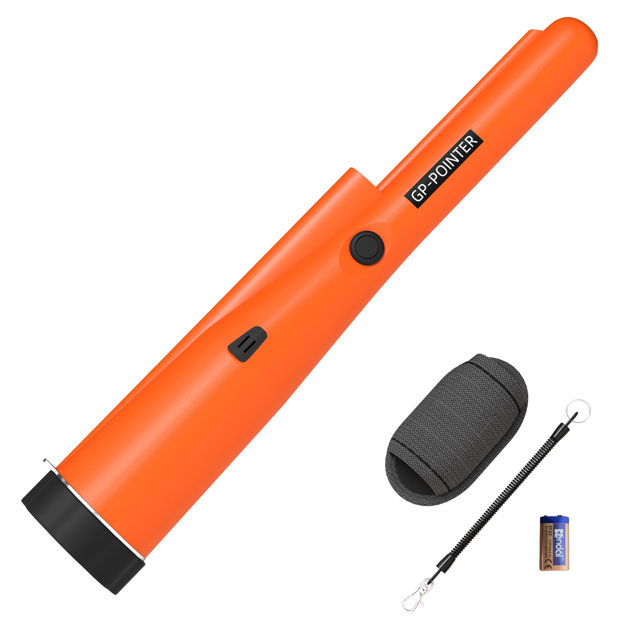 Outsunny Metalldetektor tragbar, mit LED Indicator, Spule, wasserdicht, schnurlos, für Hunt, Relikte Orange