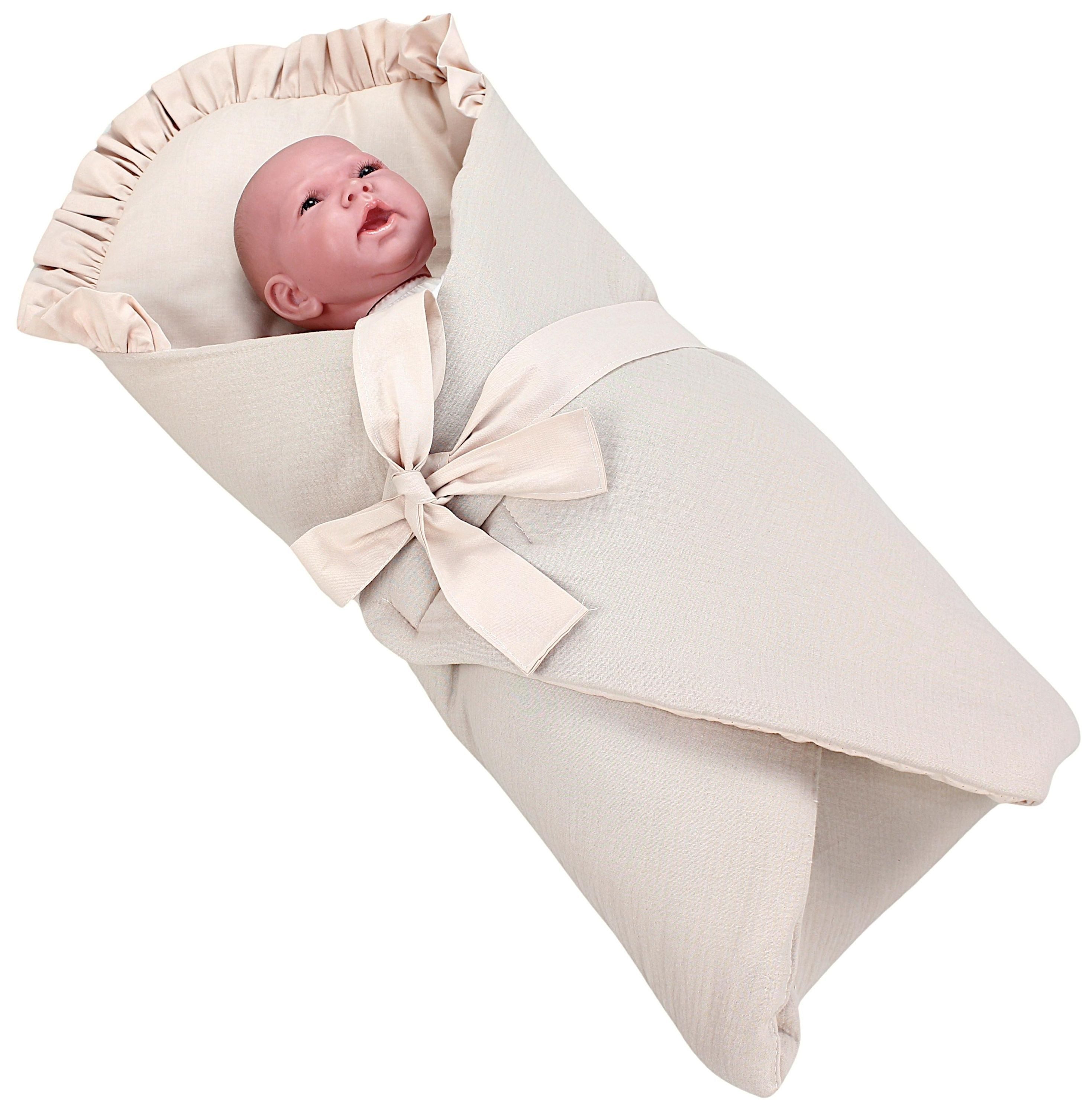 Einschlagdecke TupTam Unisex Baby Einschlagdecke mit Schleife, TupTam