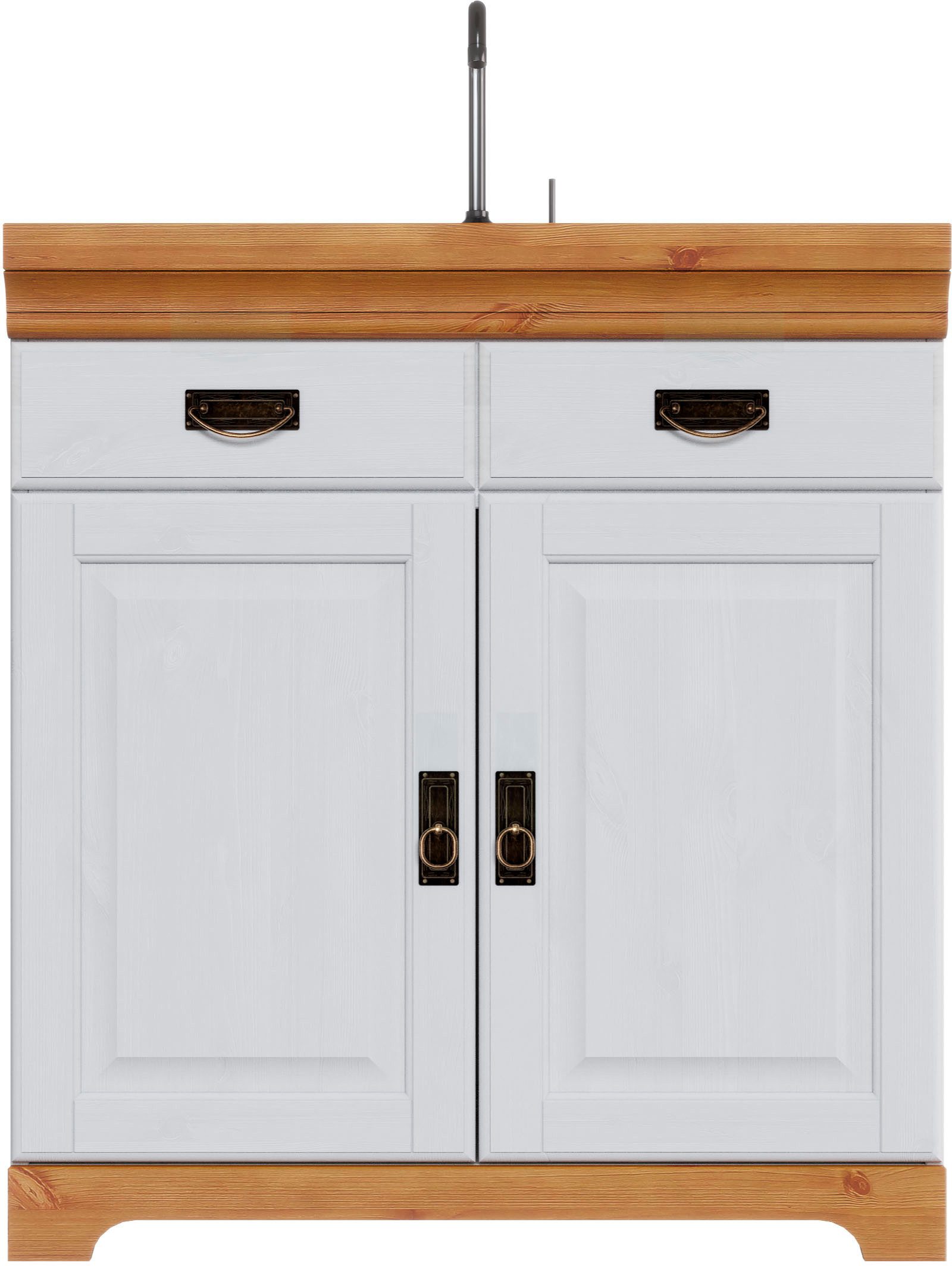 OTTO home Spülenschrank Rügen Breite 80 cm, Kiefer massiv, mit 2 Türen – Bild 4 von 5