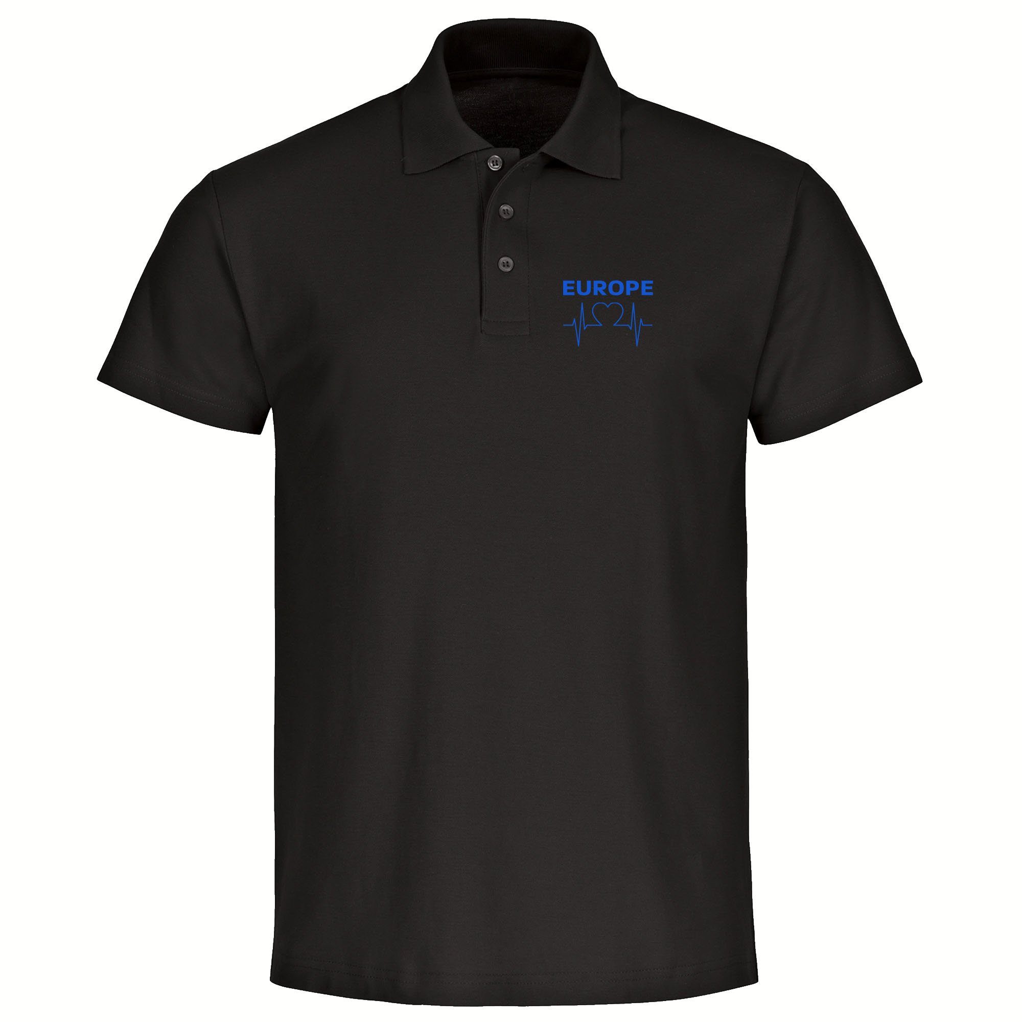 multifanshop Poloshirt Europe - Herzschlag - Polo