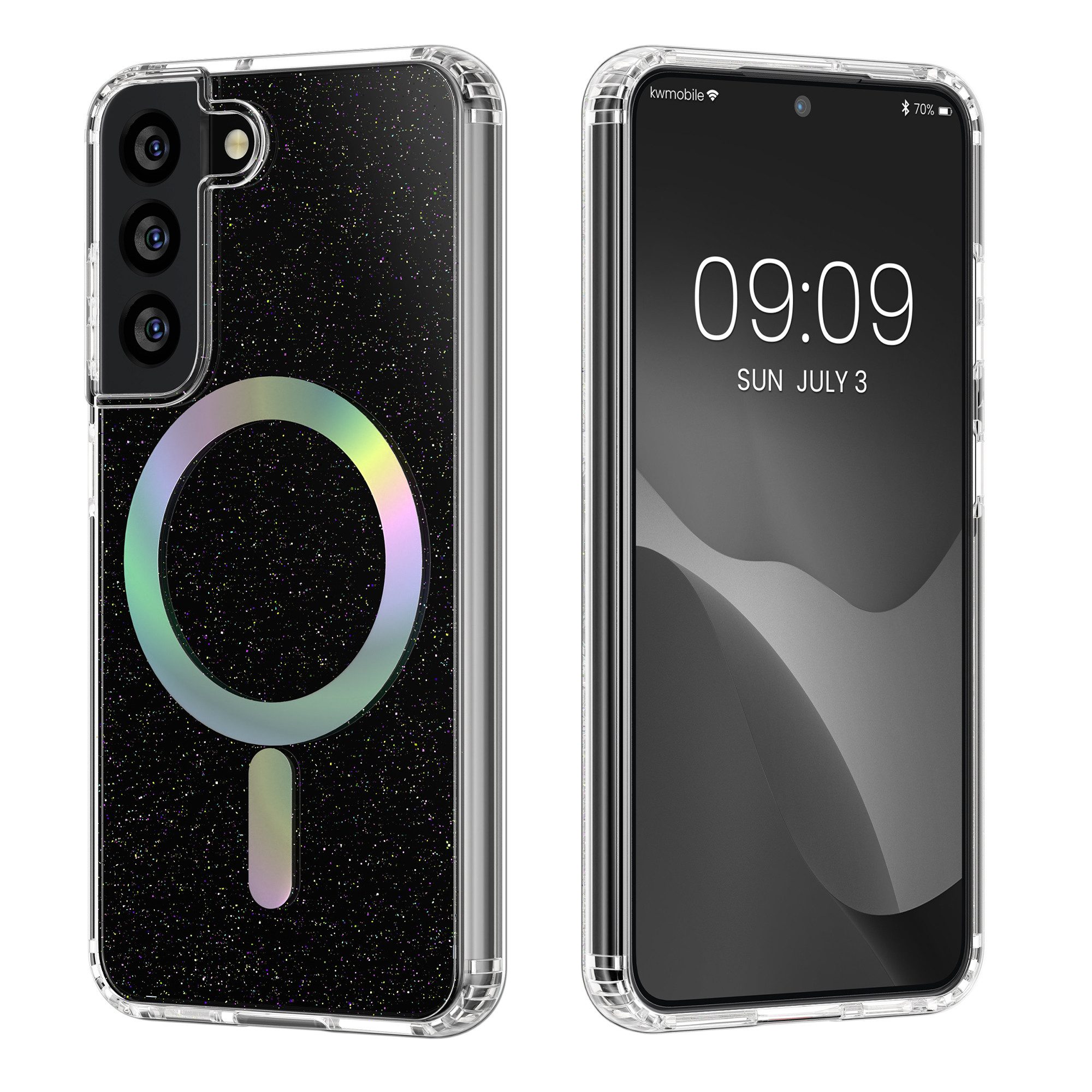 kwmobile Smartphone-Hülle Hülle für Samsung Galaxy S22 Handyhülle Kameraschutz, Hard Case mit TPU Bumber - Schutzhülle kompatibel mit MagSafe
