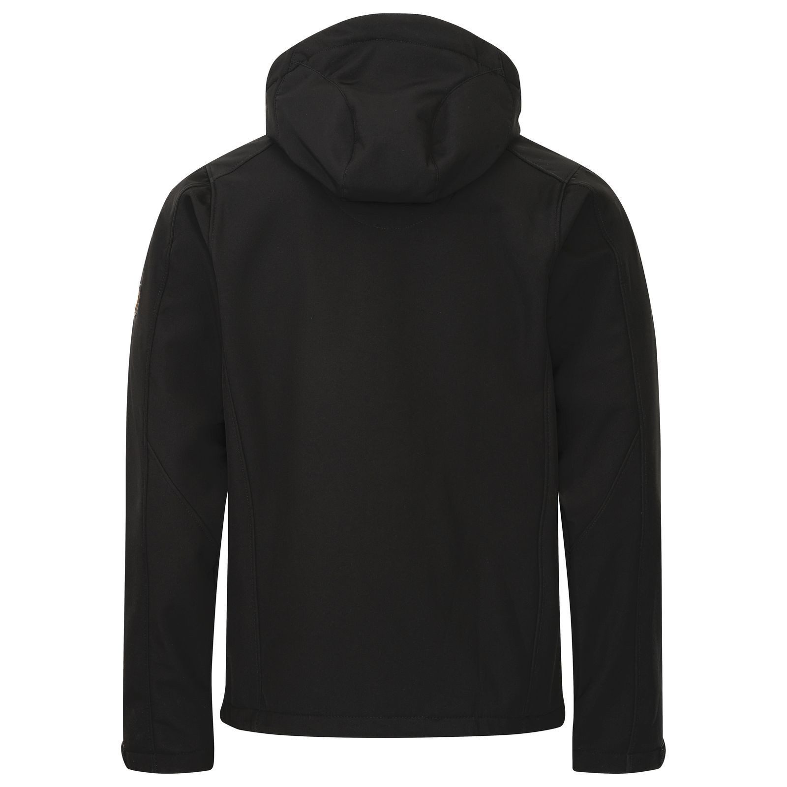 Gradnetz Softshelljacke Herren schwarz (1-St) Kapuze mit Gummizug