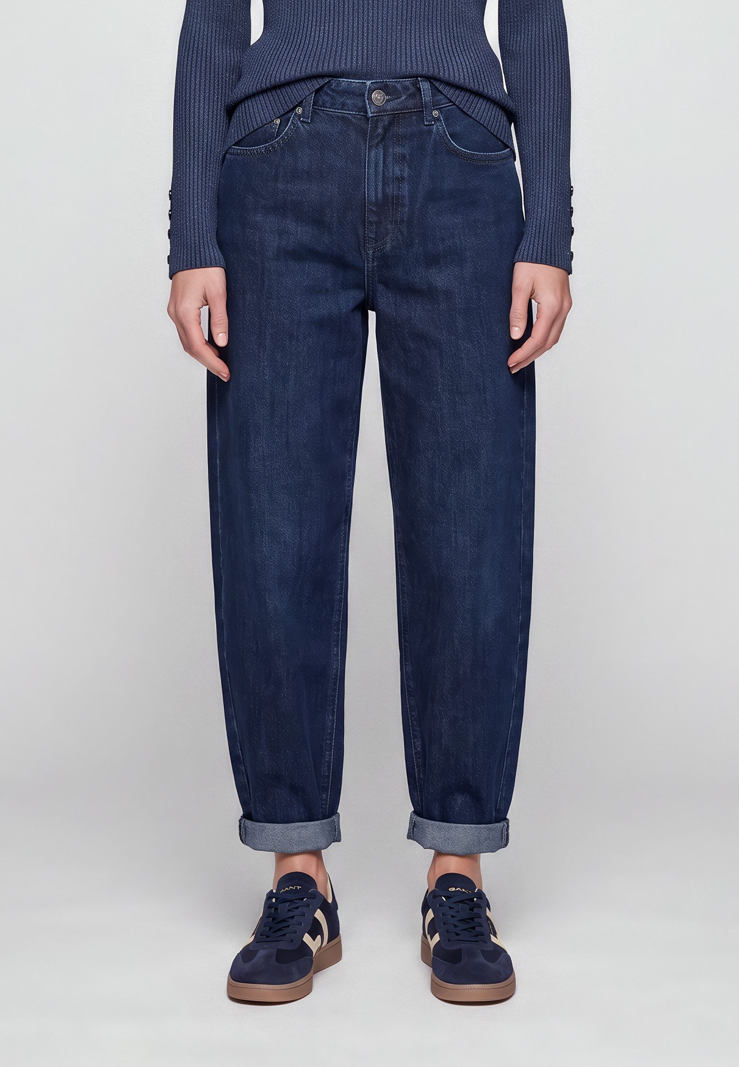 MARC AUREL 5-Pocket-Hose mit Schmucksteinen