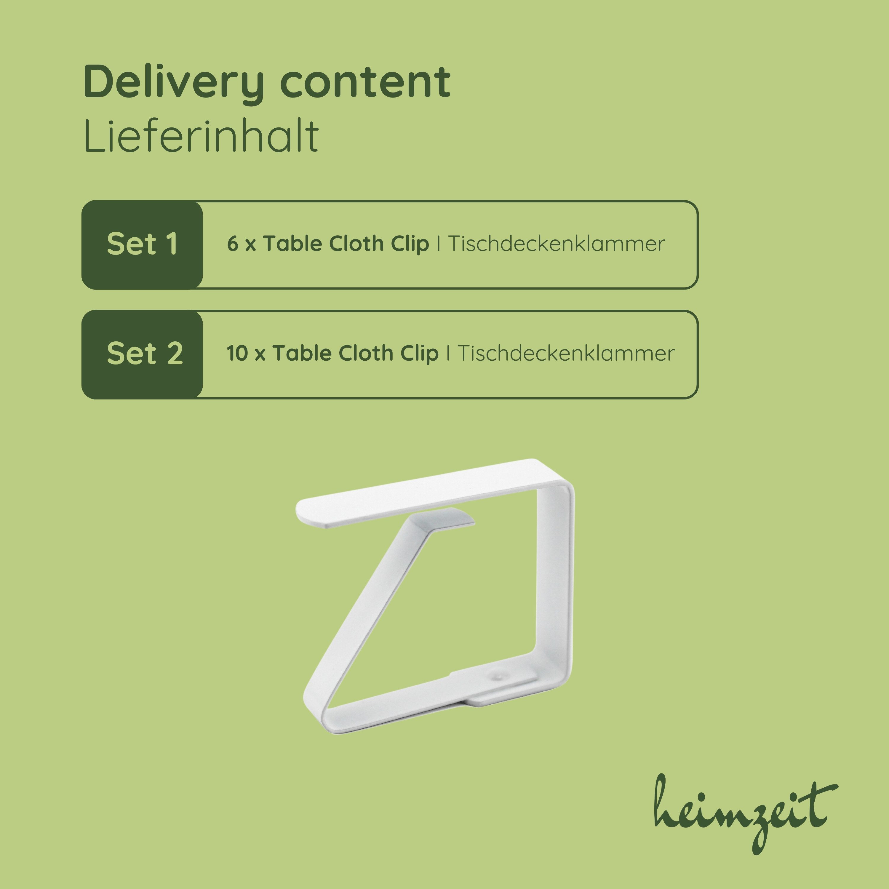 heimzeit Tischtuchklammer Tischdeckenklammern für Platten bis 3 cm, (Set, 6-tlg), Tischklammern für Tischdecke – Bild 5 von 5
