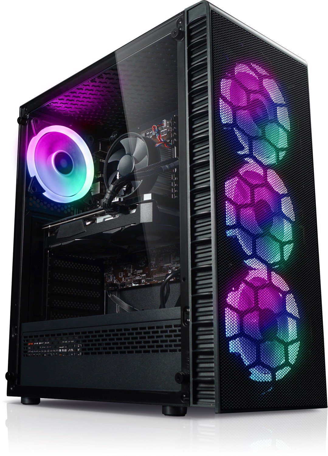 Kiebel Tricera V Gaming-PC (AMD RTX 5 RAM, GB 5 ARGB-Beleuchtung) Ryzen 512 16 3050, SSD, Luftkühlung, Ryzen AMD GB 5500
