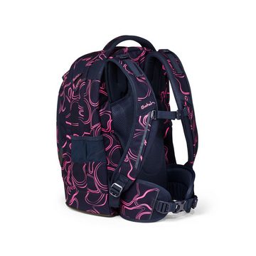 Satch Schulranzen Schulrucksack-Set PACK Pink Supreme 2-teilig (2-teilig), Laptop-Fach, Your-Size-System, Schulranzen