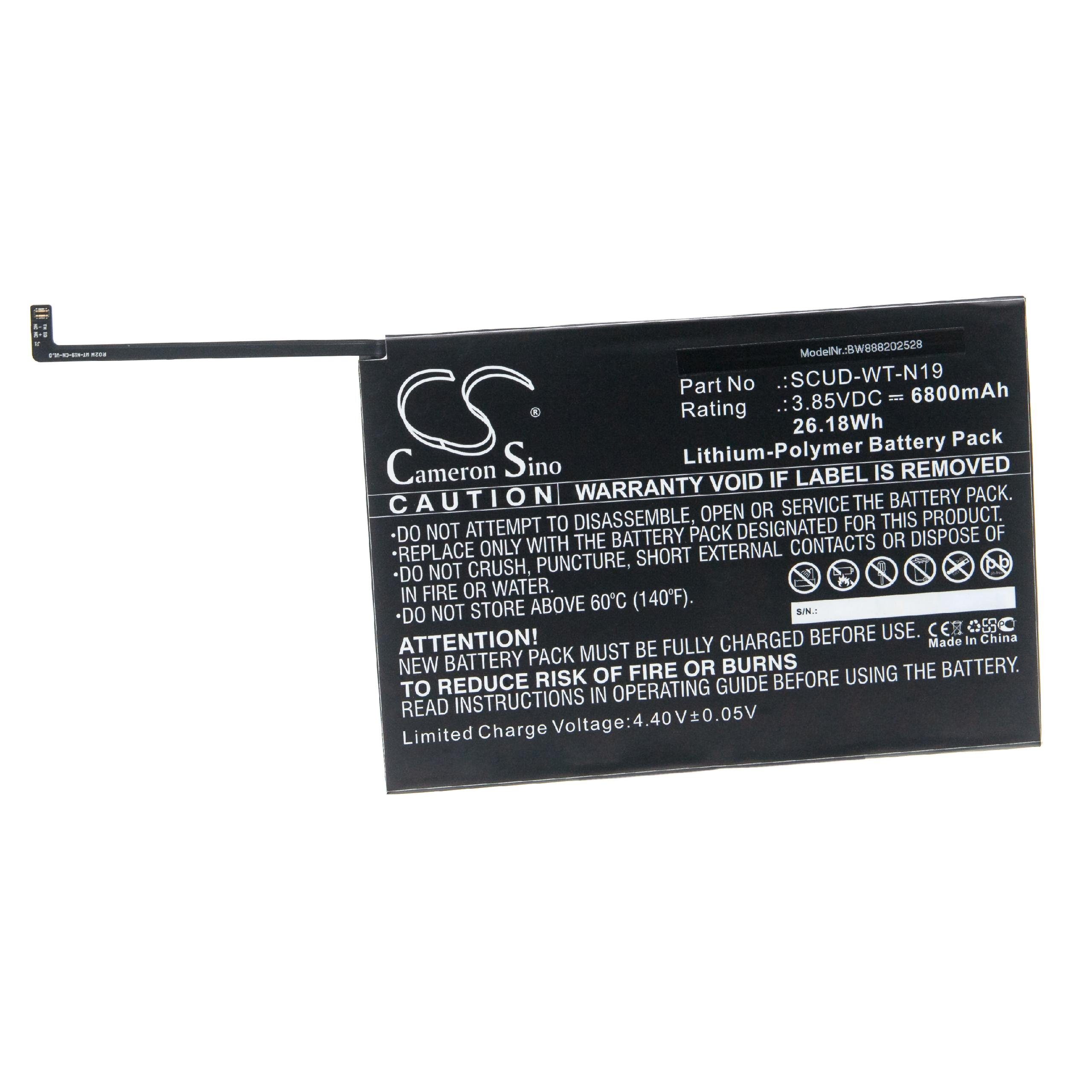 vhbw Ersatz für Samsung SCUD-WT-N19 für Tablet-Akku Li-Polymer 6800 mAh (3,85 V)