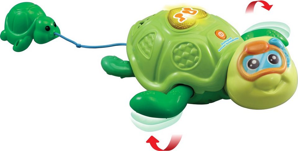 Vtech® VTechBaby, Soundeffekten Badespaß Aufzieh-Schildkröte, Badespielzeug mit