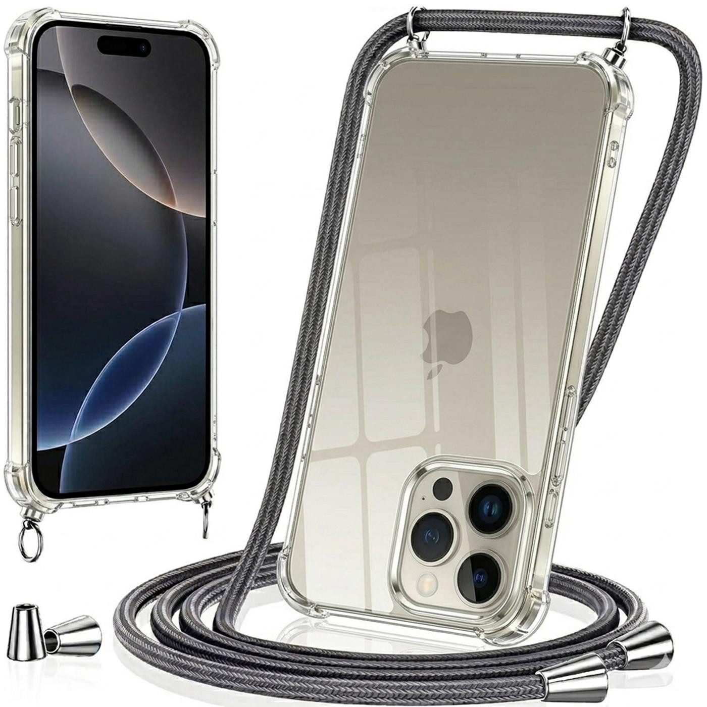 CoolGadget Handykette Handyhülle mit Handyband für Apple iPhone 17 6,3 Zoll, Case zum Umhängen Kette Halsband Kordel mit Hülle für iPhone 17