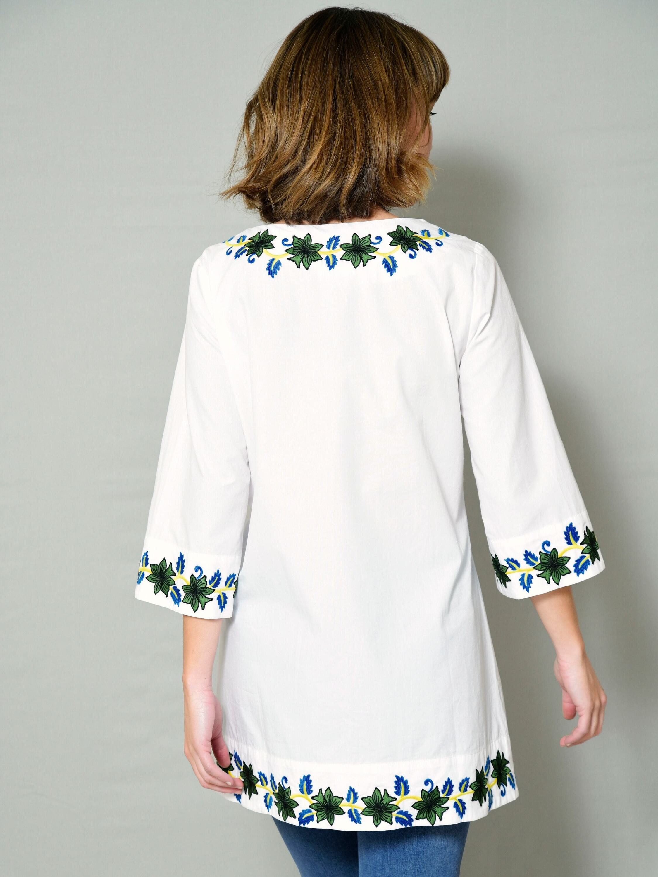 Alba Moda Tunika Tunika mit dekorativer Stickerei