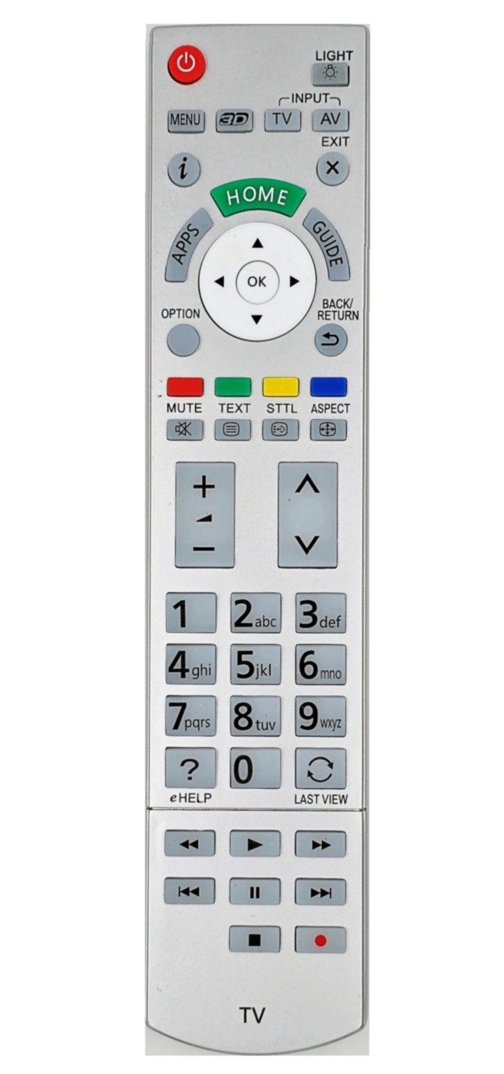 Alltro Ersatz Fernbedienung für Panasonic N2QAYB000842 TV Fernseher Fernbedienung