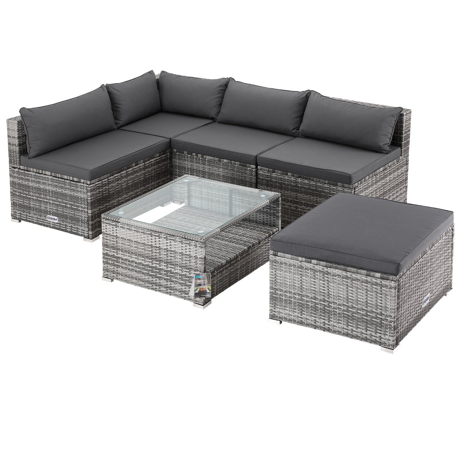 Casaria Gartenlounge-Set, (16-tlg), XL mit 7 günstig online kaufen