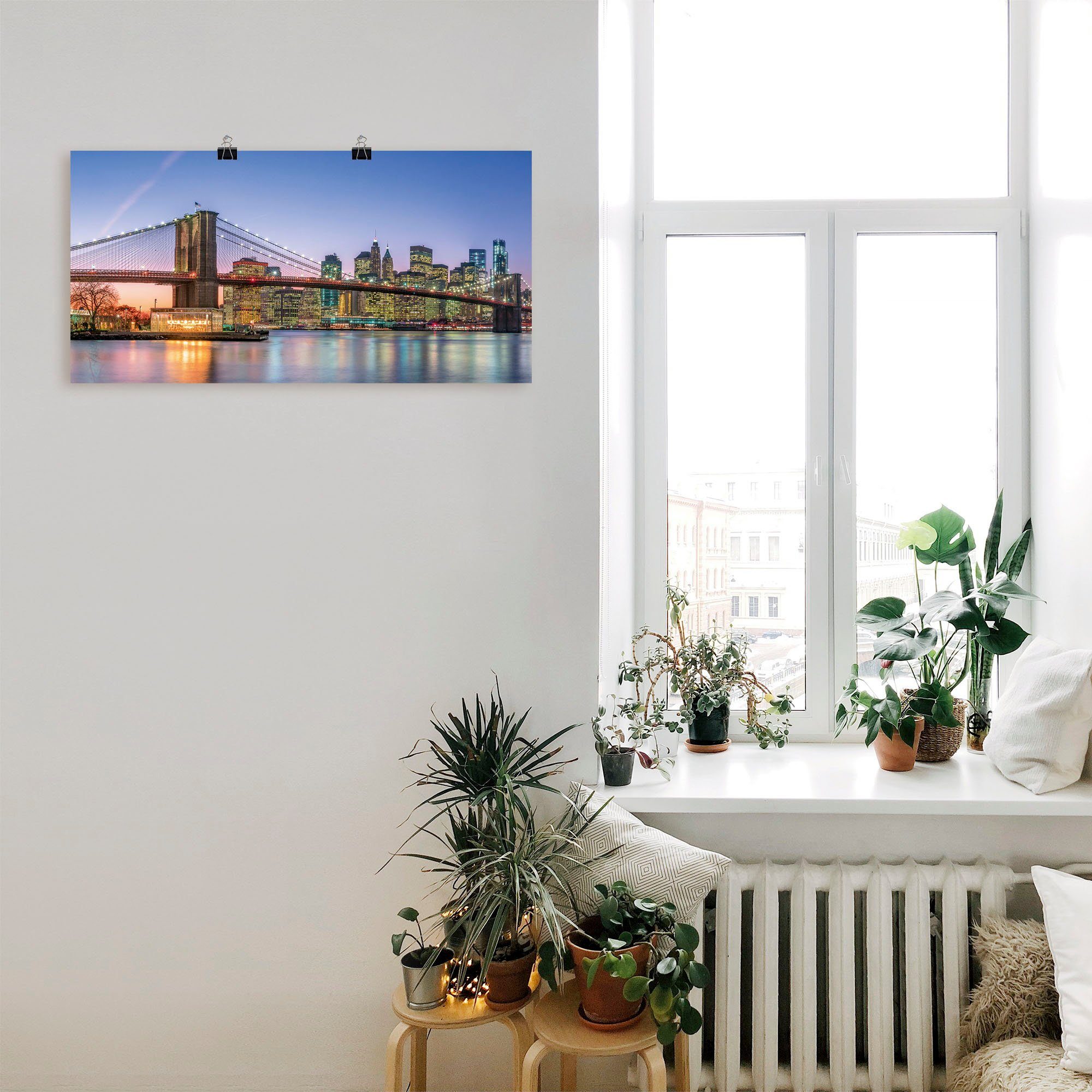 versch. New oder York City, in St), Alubild, Artland (1 New Poster Wandbild Größen Wandaufkleber York Skyline Leinwandbild, als