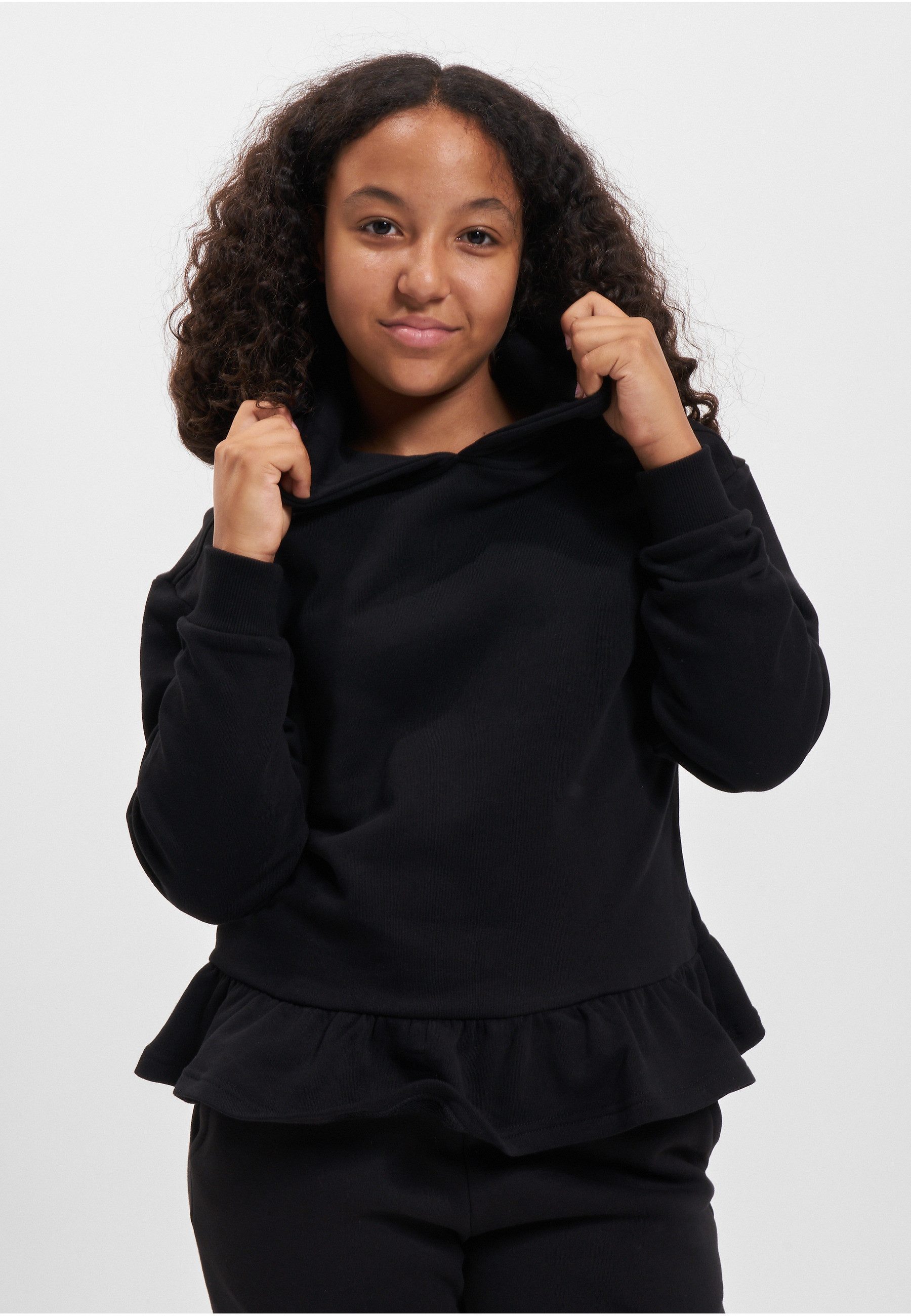 URBAN CLASSICS Hoodie Urban Classics Damen Girls Organic Volants Hoody (1-tlg)