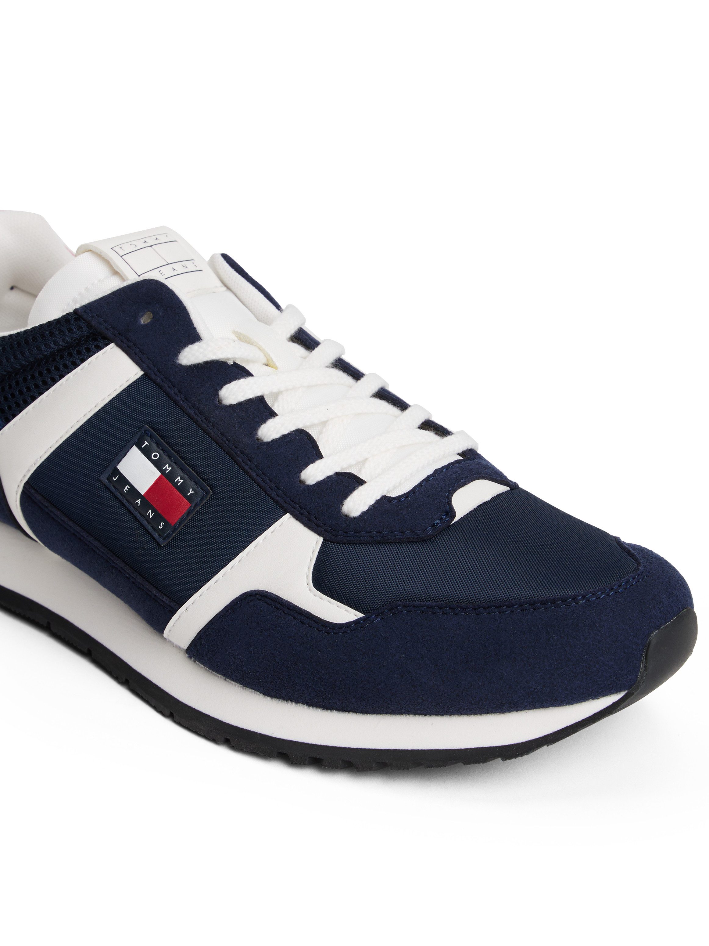 Tommy Jeans TJM RUNNER CASUAL Sneaker, Freizeitschuh, Halbschuh, Schnürschuh mit seitlicher Logoflagge