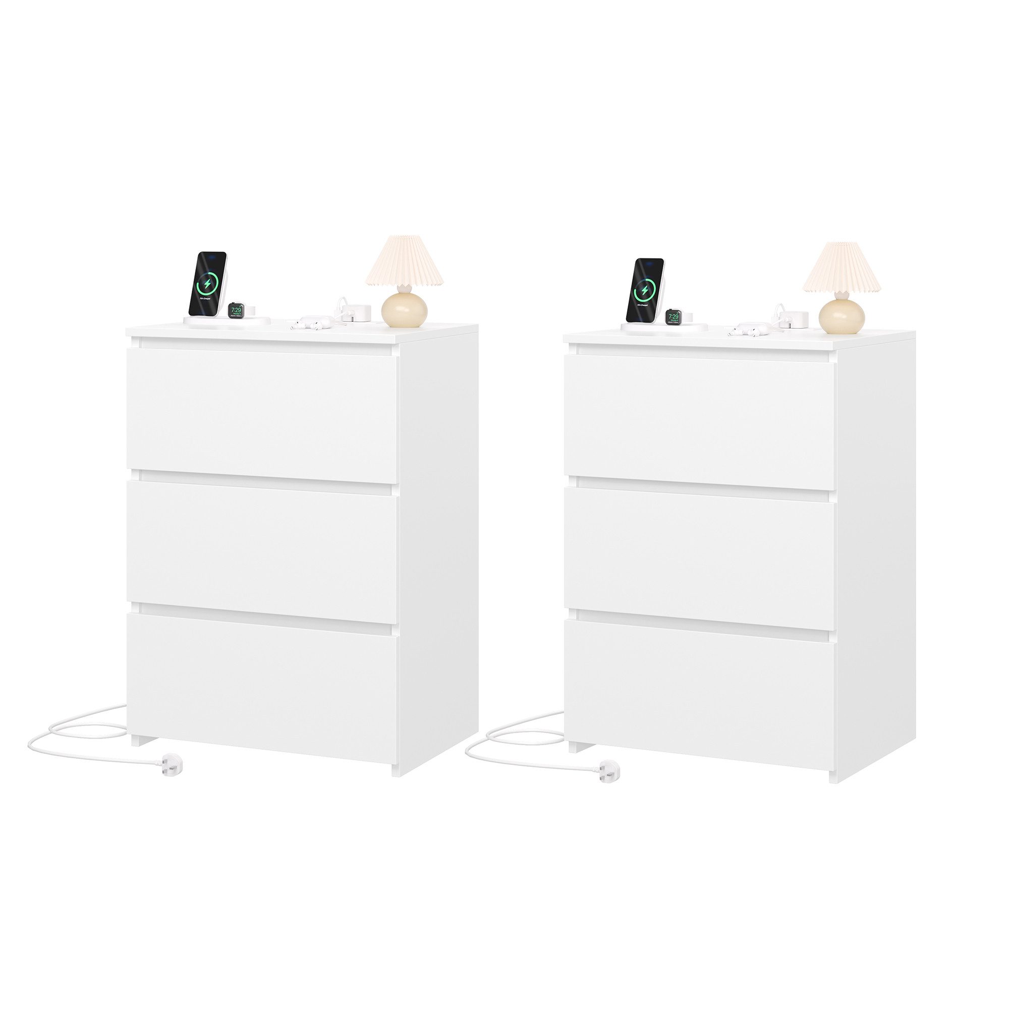 Homfa Nachttisch Nachtschrank Nachtkommode Nachtkonsole (2-St), günstig online kaufen